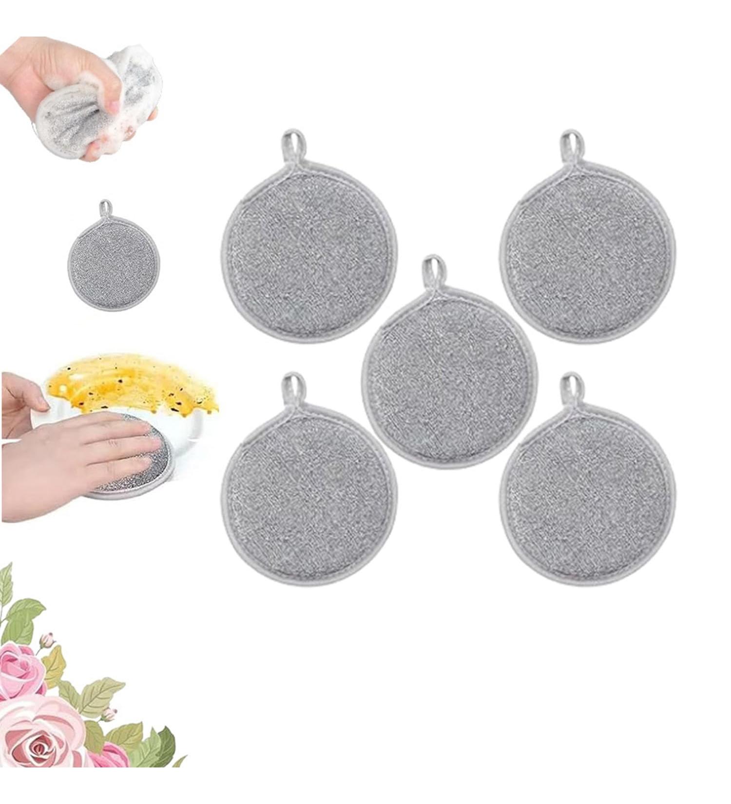 Probablei Multipurpose Wire Miracle Cleaning Cloths Stainless Steel Scrubbing Cloth Multipurpose Dishwashing Rags Wet and Dry (5PC 12 * 2.5cm) 5pc 12*2.5cm - Buy Online on GoSupps.com