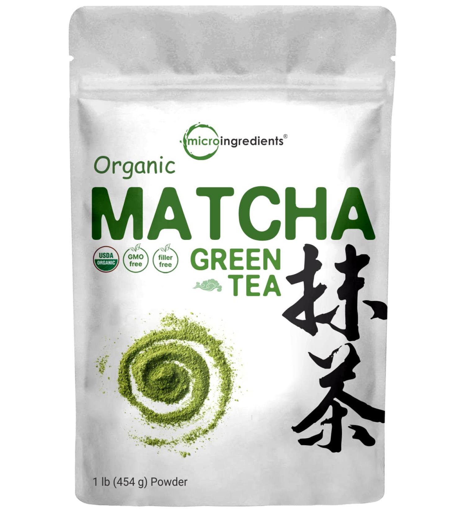 Organic Matcha Green Tea Powder 1lb | Culinary Grade | Authentic Japanese Origin | Pure Matcha for Smoothies, Lattes, Baking | Non-Irradiated - Buy Online on GoSupps.com