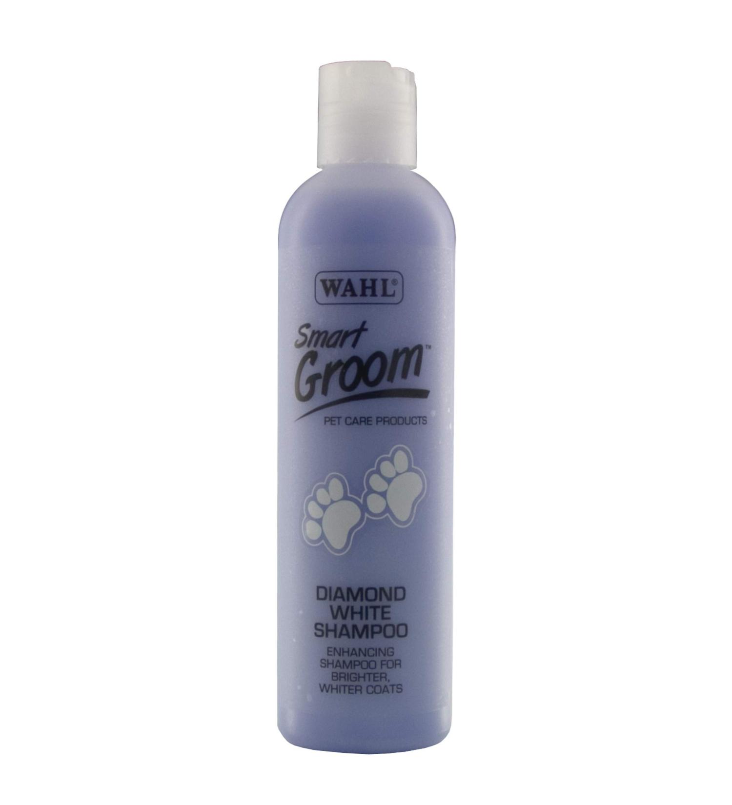 WAHL Diamond White Shampoo Dog Shampoo Shampoo for Pets Natural Pet Friendly Formula For White and Light Pet Coats Concentrate 15:1 Remove Dirt and Stains Diamond White 250ml
