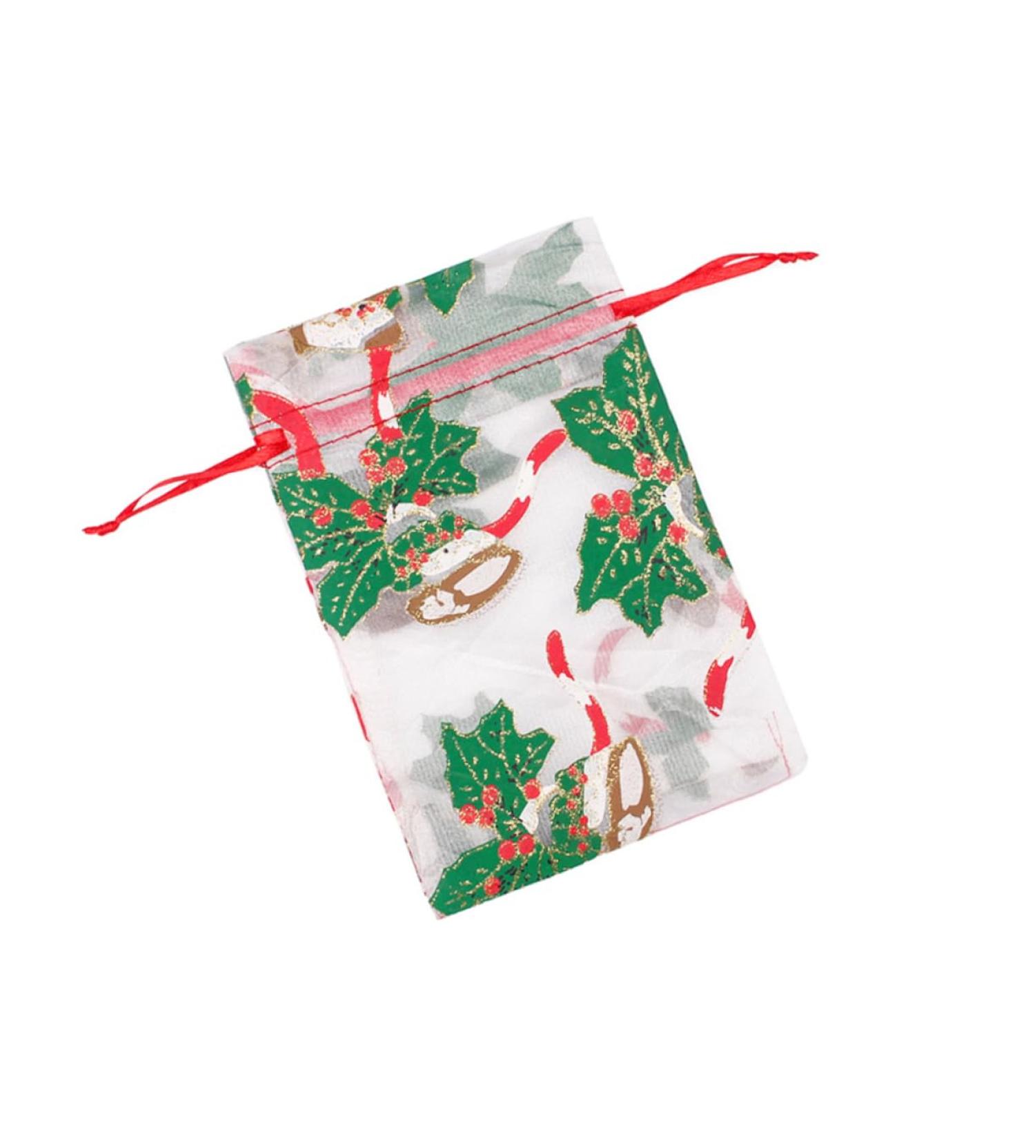 Anneome 10pcs Drawstring Bags Bags Christmas Candy Bags Party Bags Storage Bag Bronzing Christmas Bag - Buy Online on GoSupps.com