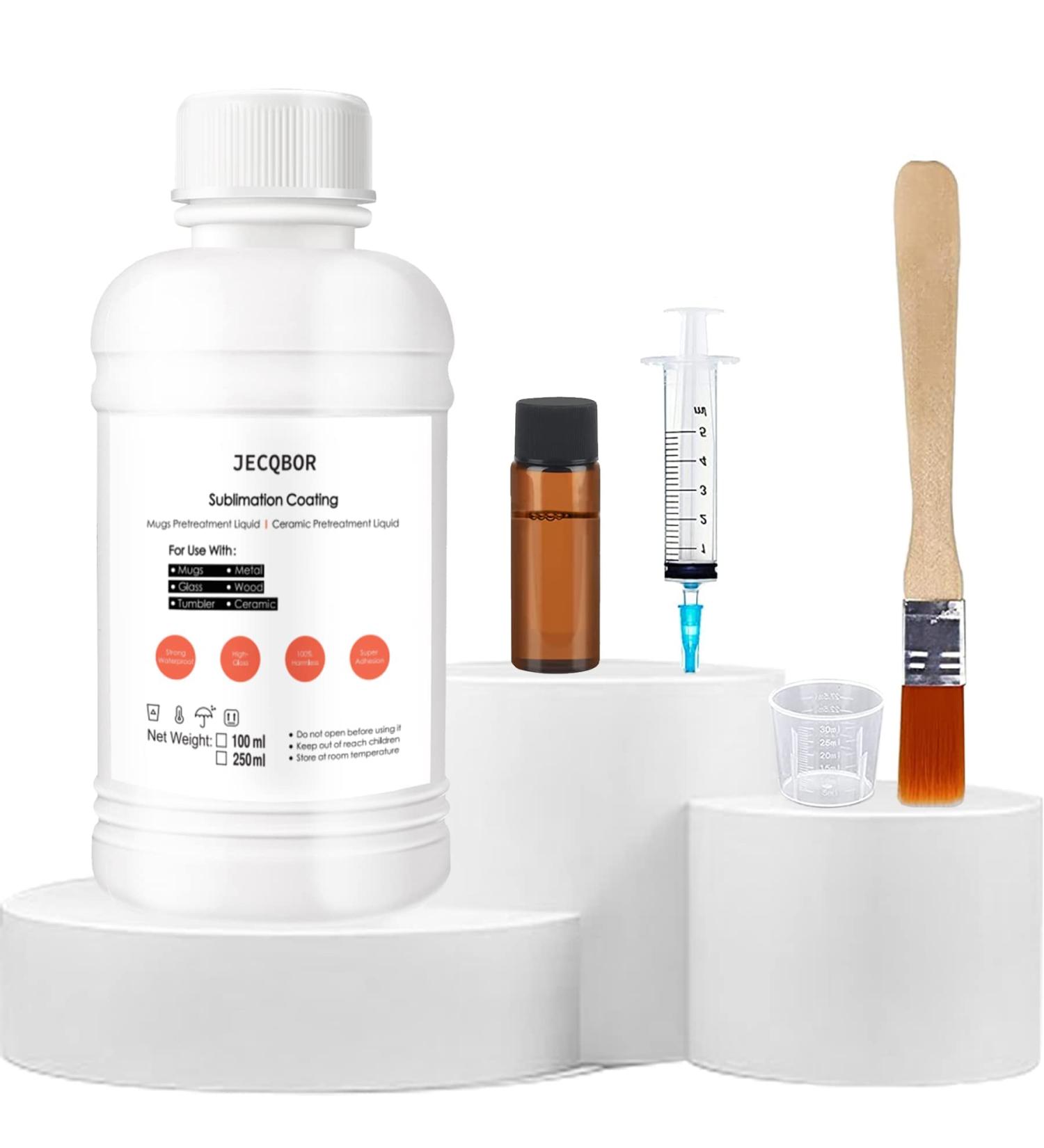 Jecqbor 250ml Polygloss Sublimation Coating for All Hard Surface  Sublimation Coating Solution Spray for Mugs Metal Wood Ceramic Tumblers Glasswith High Gloss Finish  Waterproof and Super Adhesion - Buy Online on GoSupps.com