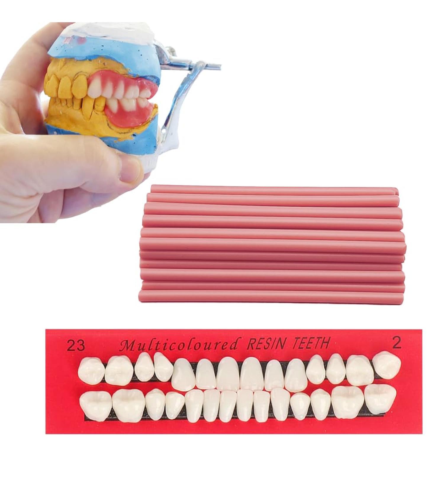 Dentures Fake Teeth DIY Kit Easy and Convenient DIY Fake Teeth Repair Missing Teeth or DIY Full Denture Kit Fake Teeth Top and Bottom Temporary Fake Teeth - Buy Online on GoSupps.com