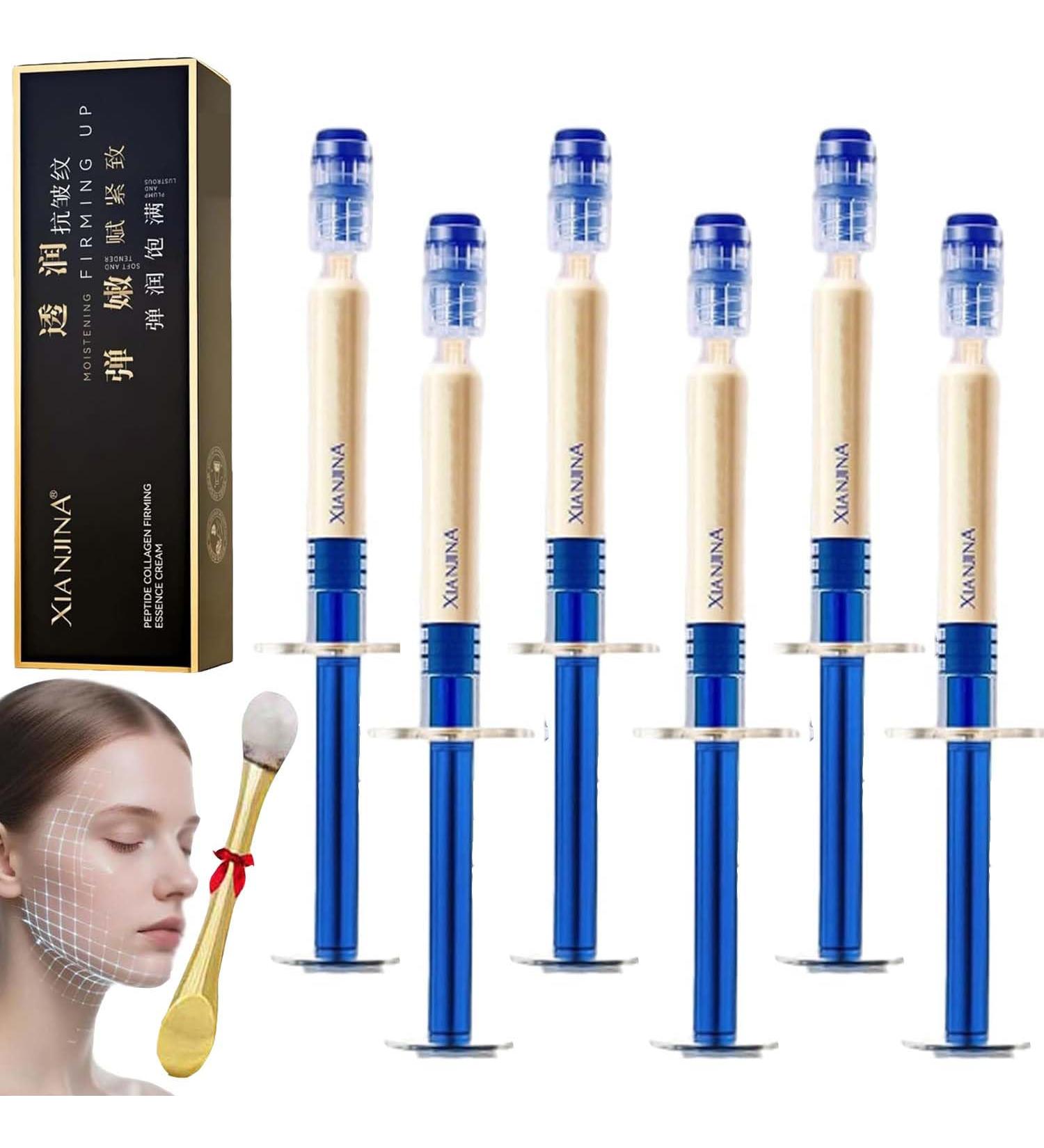 6Pcs Xianjina Collagen Firming Essence Cream Micro-Molecular Collagen Anti-Wrinkle Lotion Moistening Firming Up Skin For Face - Buy Online on GoSupps.com