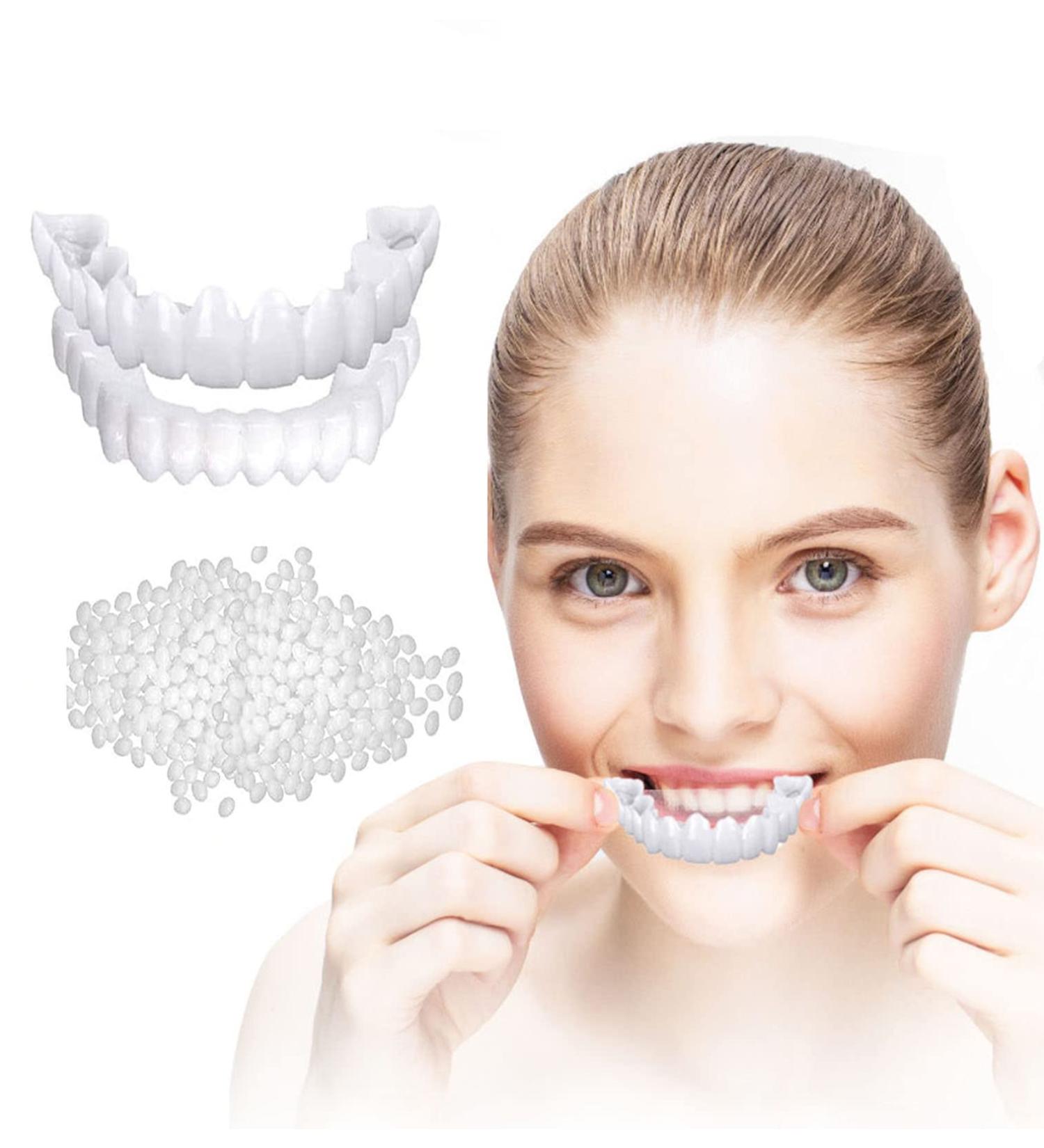 Cosmetic Veneers Temporary Dental Repair Kit Instant Veneers for Missing Broken Teeth | 3 Pairs Fix Your Smile Today! - Buy Online on GoSupps.com