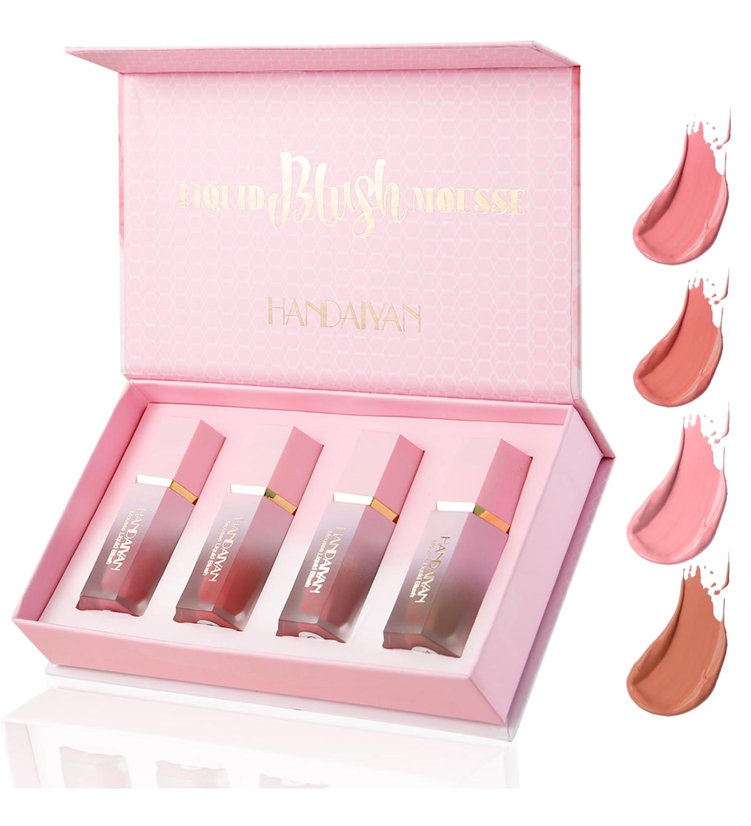 HERBENJOY Cream Blush Set - 4 Colors Soft Blushers for Cheeks - Lightweight & Smudgeproof Liquid Blush - Dewy Finish - SET B 1ml - Buy Online on GoSupps.com