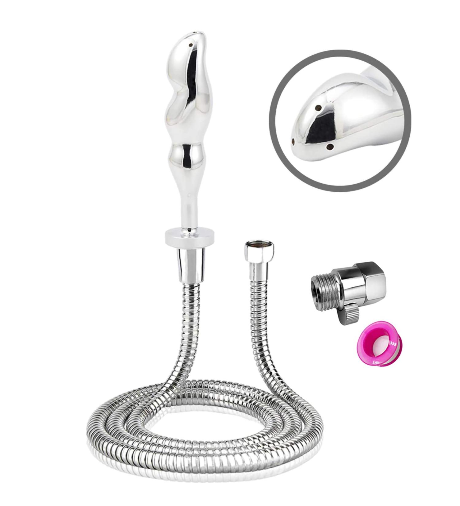 Shower Douche Enema Kit - 5 Hole Cleansing System with Regulator & 59-Inch Hose for Ultimate Comfort - Buy Online on GoSupps.com