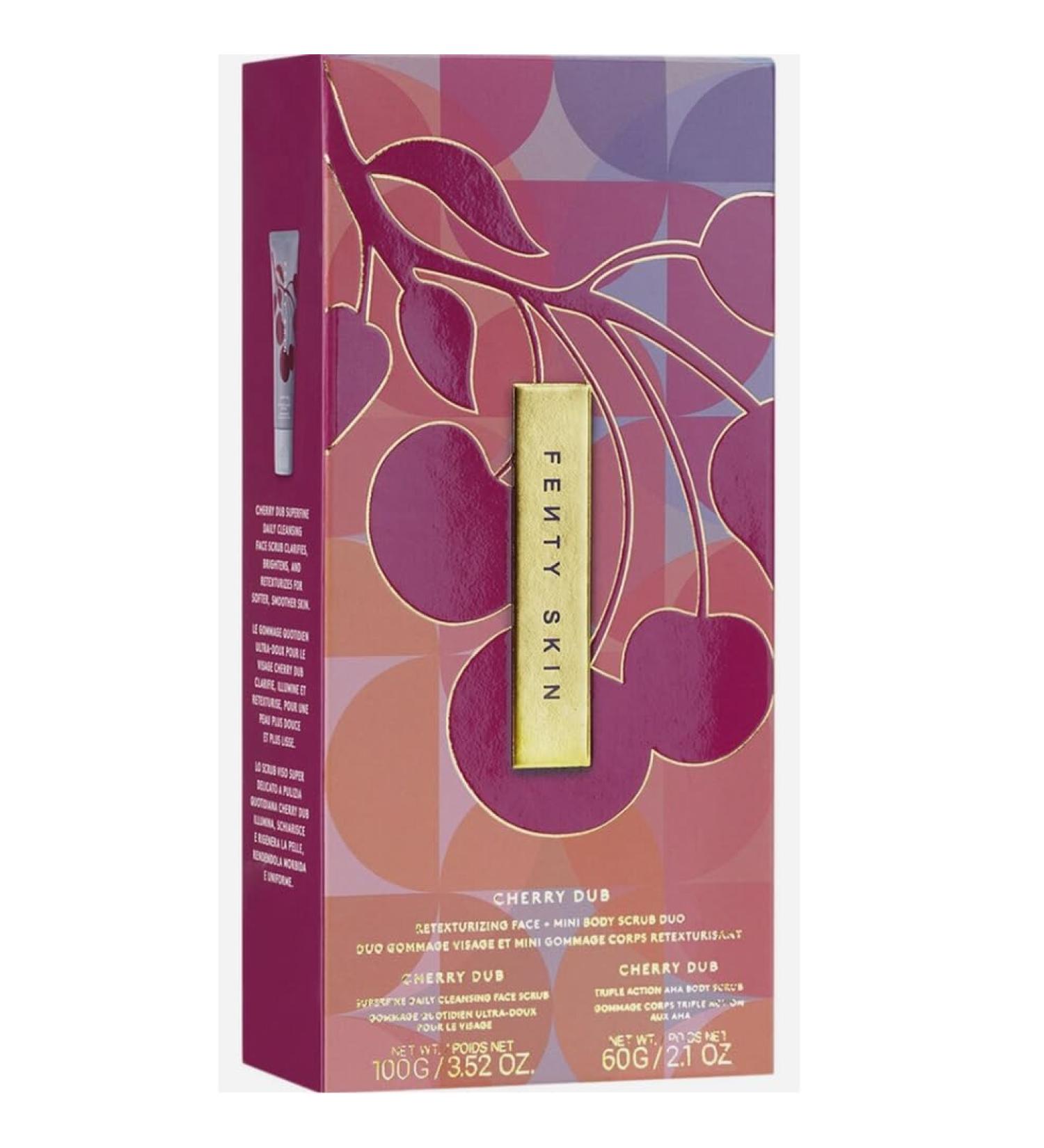 Fenty Skin Cherry Dub Retexturizing Face + Body Scrub Duo