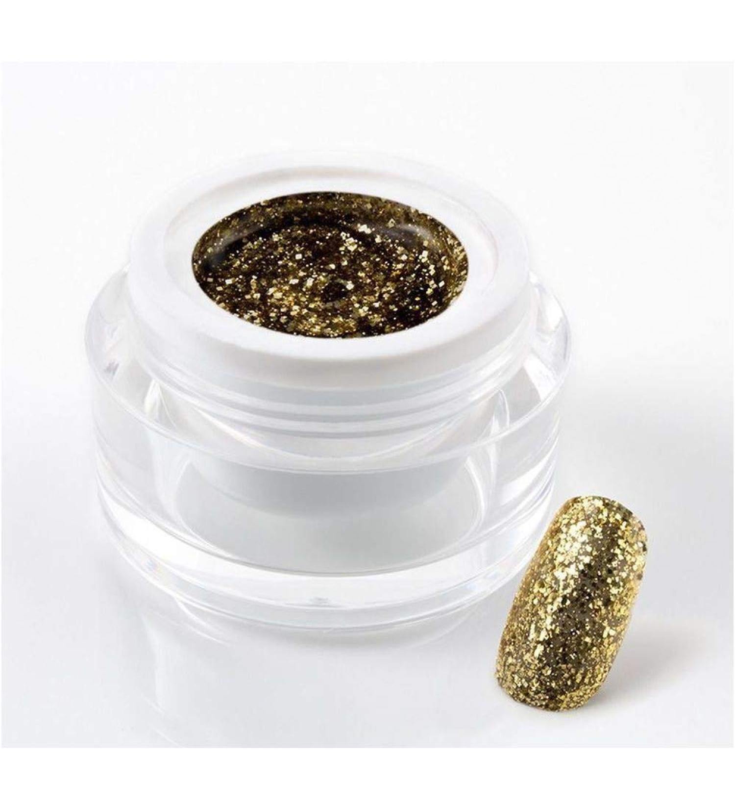 5 ml exclusive UV color gel/color gel/glitter gel - in Glitter Gold