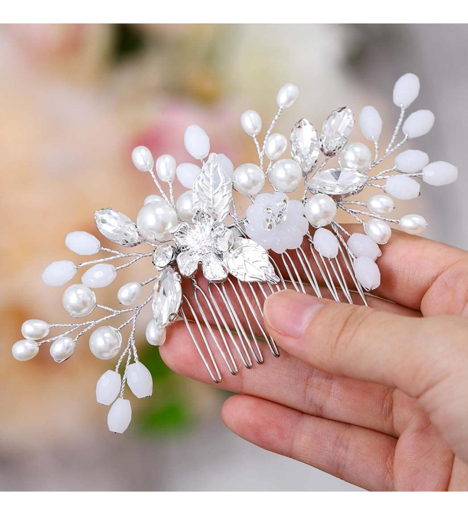 Yean Opal Crystal Wedding Hair Comb - Bridal Hair Accessory for Women and Girls - Buy Online on GoSupps.com