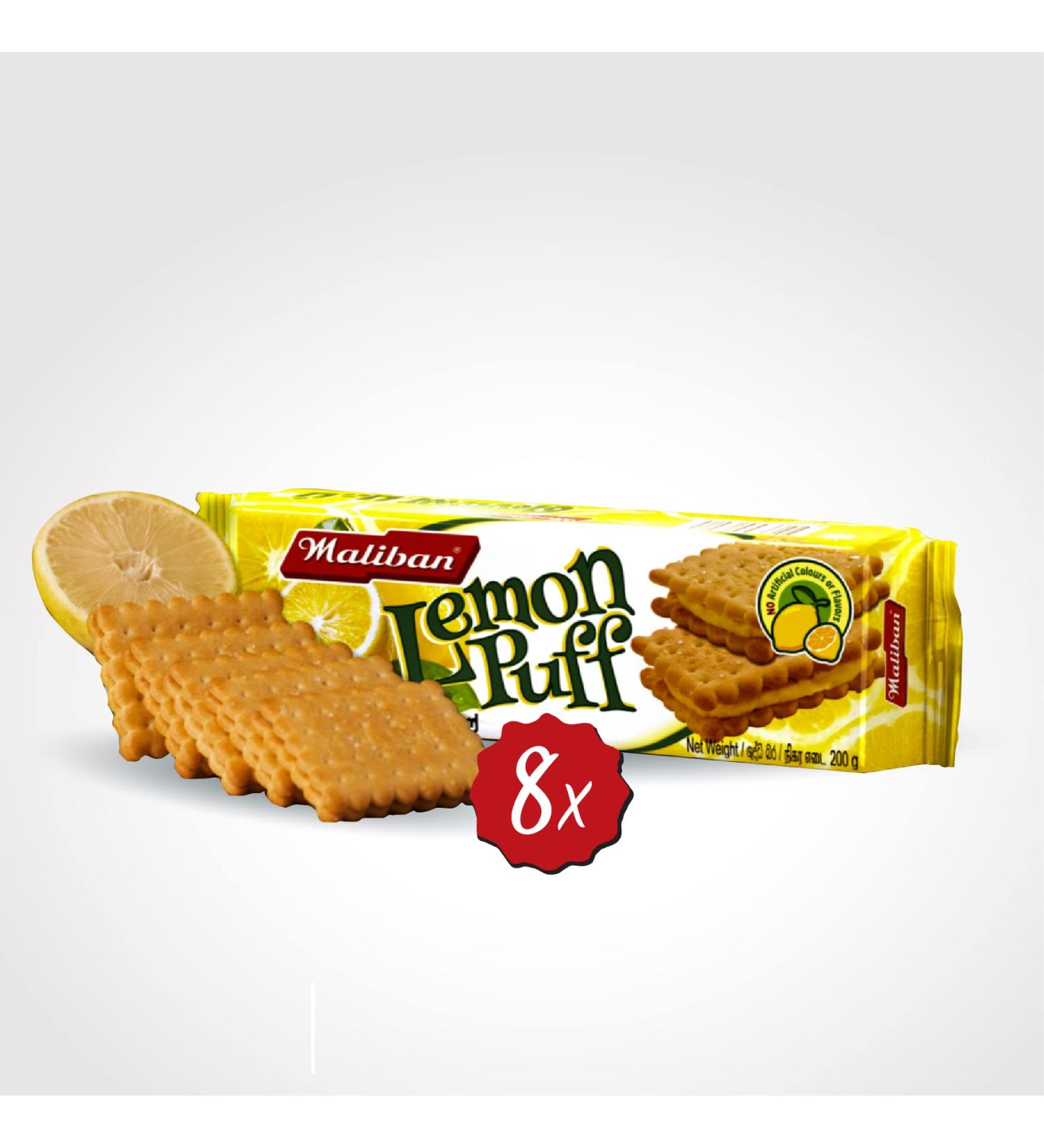 Maliban Except 8 x 200g Lemon & Lemon Cream Cookies