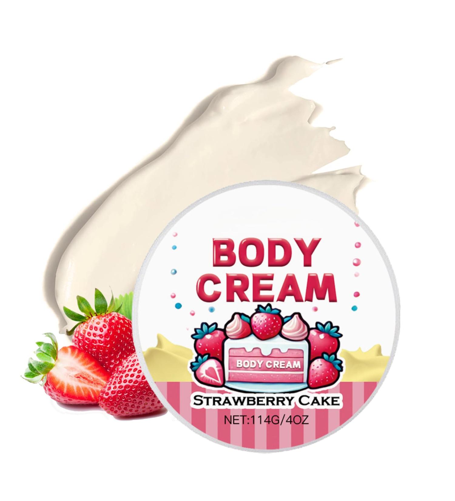 Body Butter For Women - Strawberry Body Butter - Body Lotion Scented - Body Creams For Dry Skin - Face & Body Moisturizer Contains Natural Fruit Extracts - Soft & Hydrating Skin 114g - Buy Online on GoSupps.com