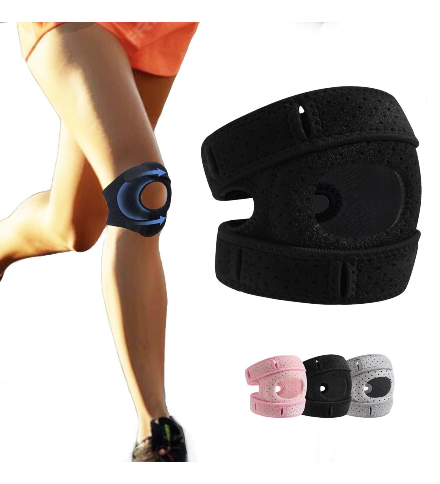 3-Stage Adjustable Knee Brace - Lightweight Neoprene Support for Men & Women | Open Patella Stabilizer for Running Basketball & Weightlifting (Large Black - Buy Online on GoSupps.com