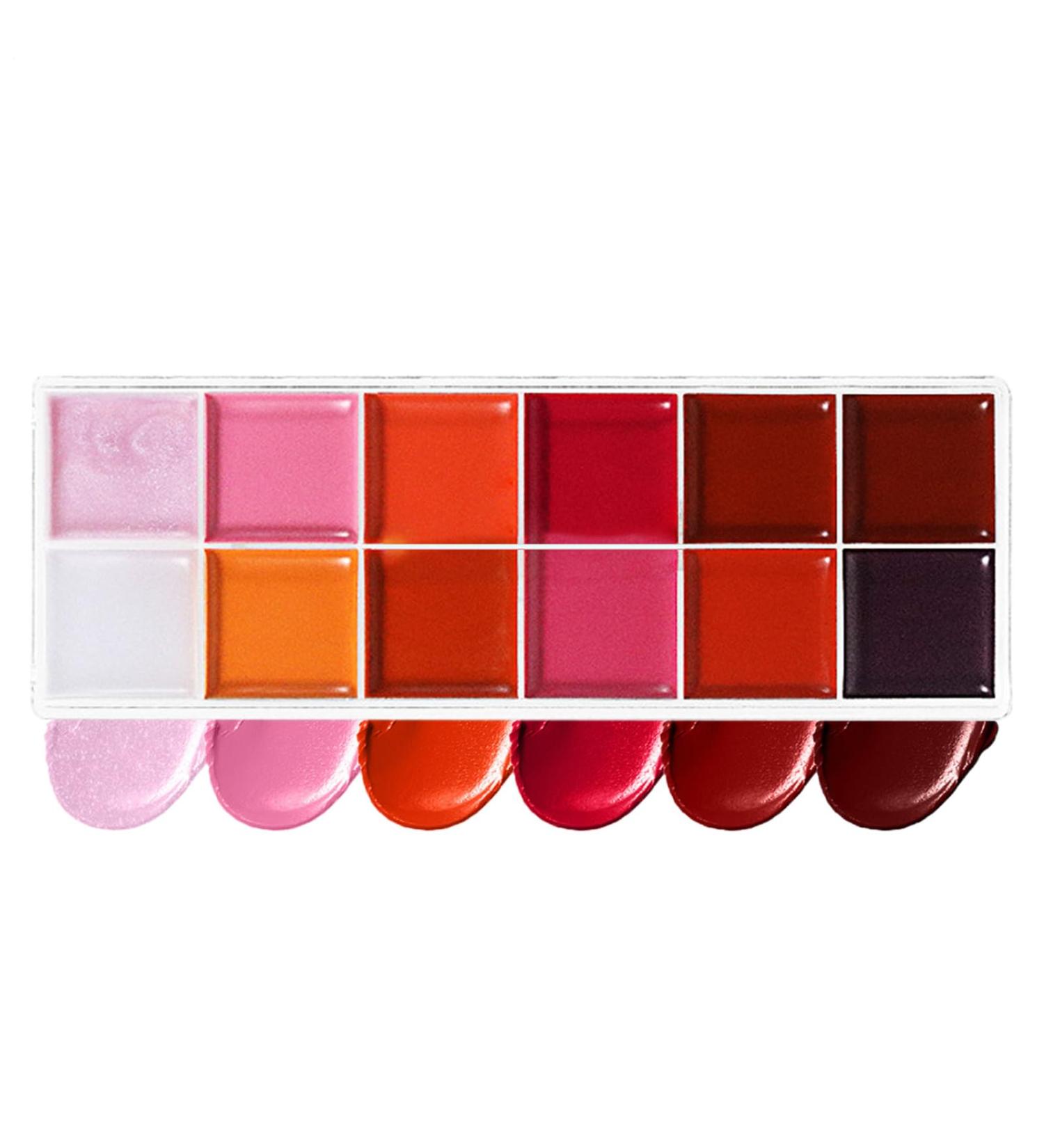 Palette De Maquillage Palettes Fard Paupi res | Kit Hydratant Imperm able Teintes Vibrantes Pigment es 12 Couleurs Brillant L vres Pour Femmes - Buy Online on GoSupps.com