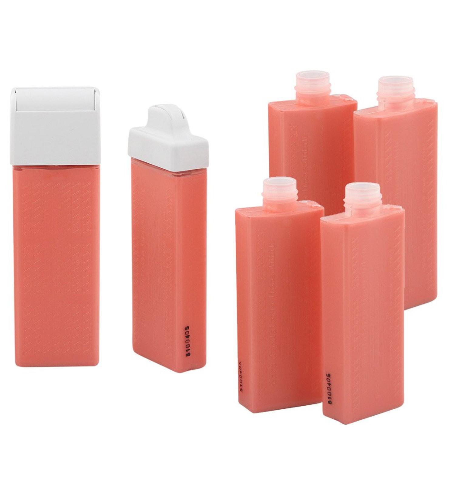 Wax Cartridges Lipo America - UK & USA Standard Pink Kosmetex 75ml (6 Pieces + 2 Attachments) - 6x Refill & 2x Roll-On Attachments - Buy Online on GoSupps.com