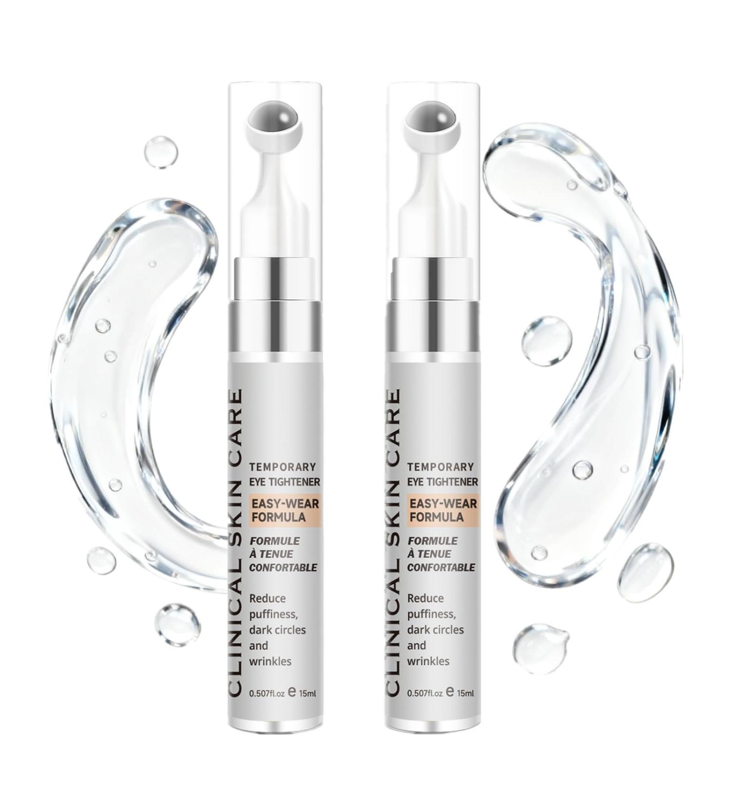 2PCS Retinol & Caffeine Eye Serum Roller for Puffiness Dark Circles and Wrinkles Cooling Tightening Gel with Hyaluronic Acid Anti-Aging Eye Applicator for Men and Women 0.507 fl oz Each - Buy Online on GoSupps.com