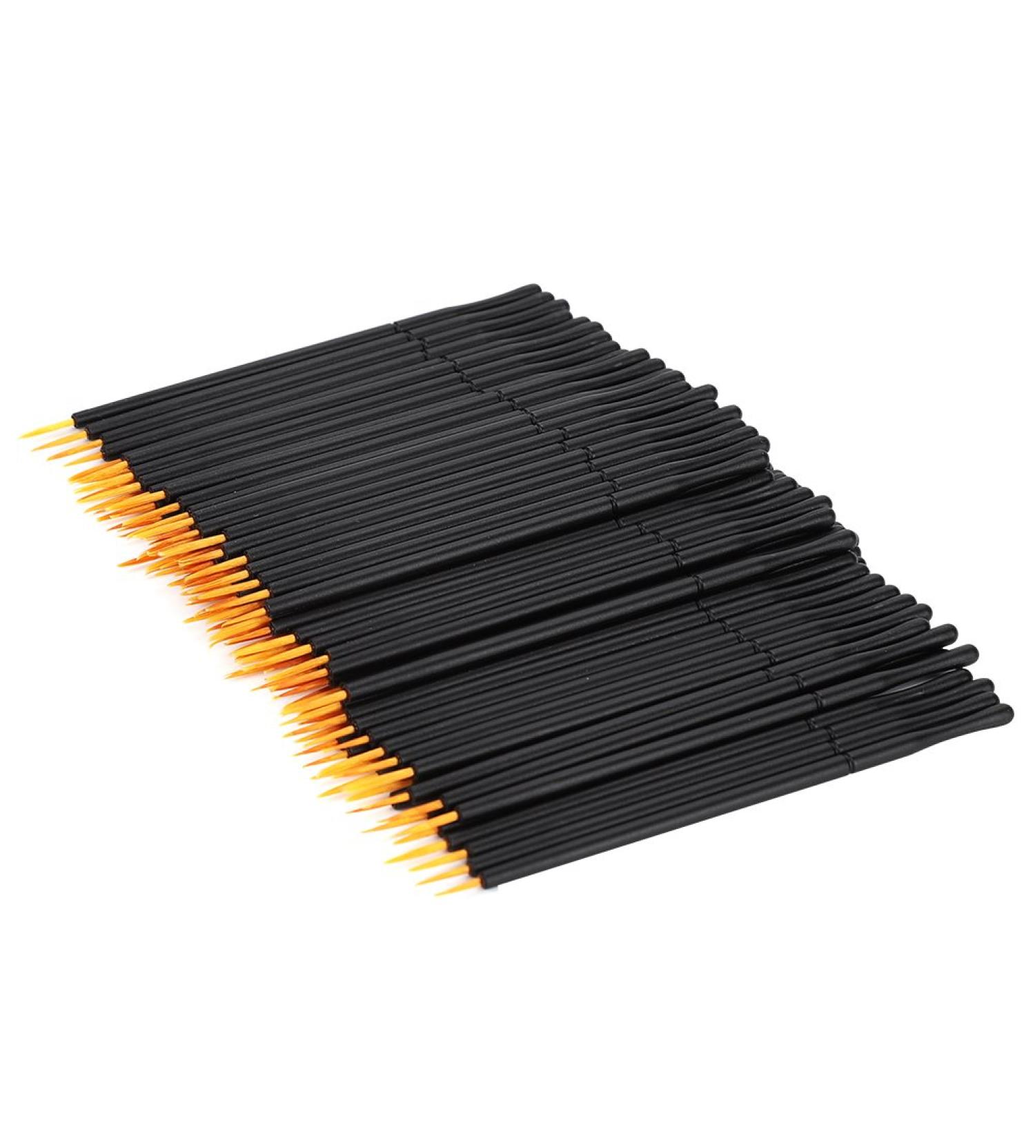100pcs Disposable Eyeliner & Eye Shadow Brush Set - Hard Head Liquid Makeup Tools for Professional Application - Buy Online on GoSupps.com