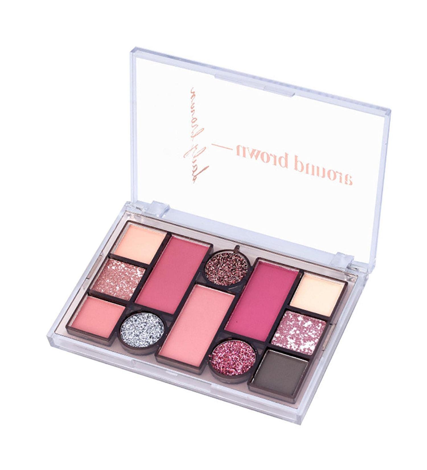 12 Color Matte Eyeshadow Palette Glitter Eye Shadow Long Lasting Make up with Sweat Resistance Multifunctional for Leisure Parties Weddings Goforwealth - Buy Online on GoSupps.com