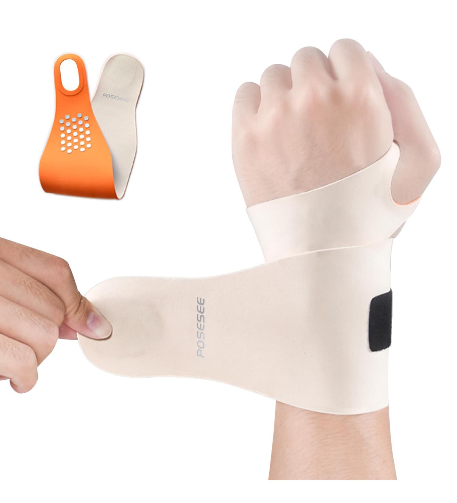 Ultra-Thin Elastic Wrist Brace - Compression Support for Carpal Tunnel Arthritis & Sprains | Soft Adjustable Wrist Wrap for Both Hands - Buy Online on GoSupps.com