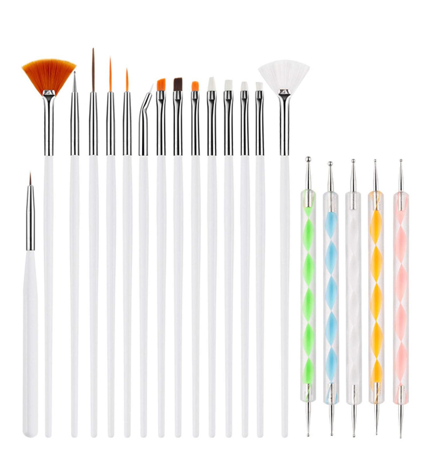20-Piece Nail Art Design Painting Pen Set - Premium Brushes & Polish Pens for Manicure - Perfect for Professional & DIY Nail Designs - Buy Online on GoSupps.com
