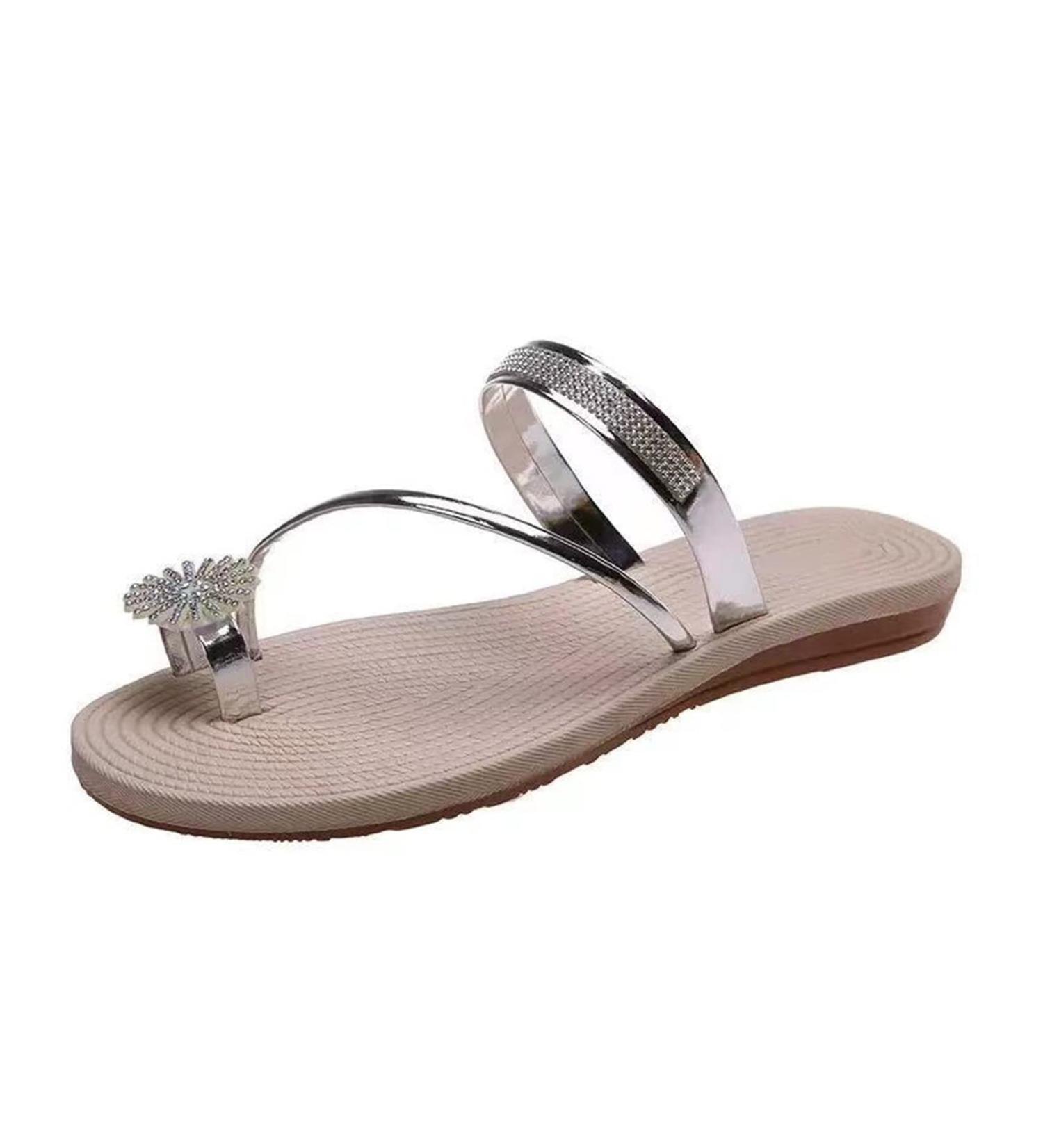 Yytcsjz Bunion Sandals for Women - Comfortable Clip Toe Ring Rhinestone Sandals for Hallux Valgus & Bunion Relief (Silver Size 23.5cm - Buy Online on GoSupps.com
