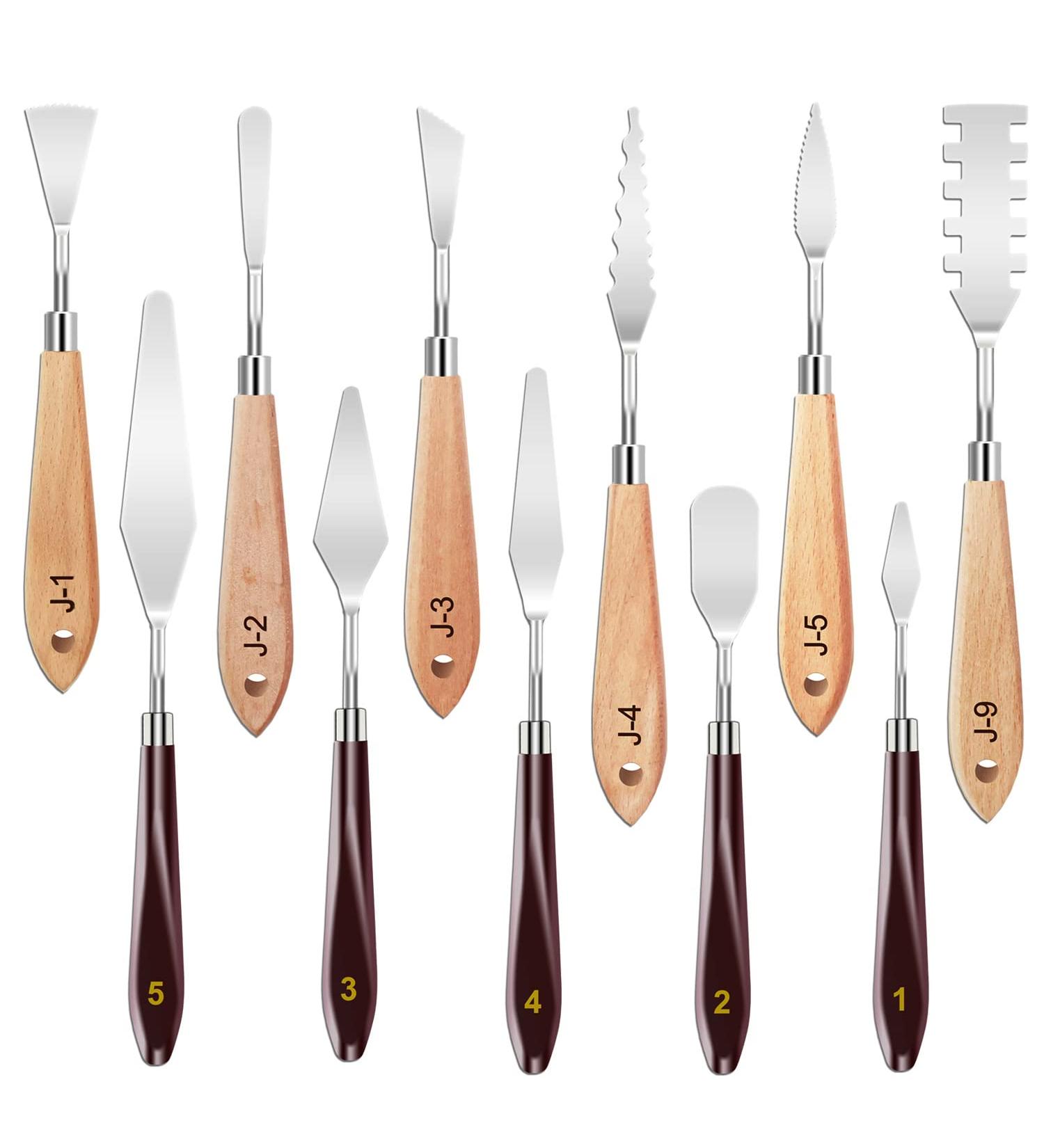 11-Piece Painting Knives Set - Stainless Steel Palette Knives for Acrylic and Oil Painting - Buy Online on GoSupps.com