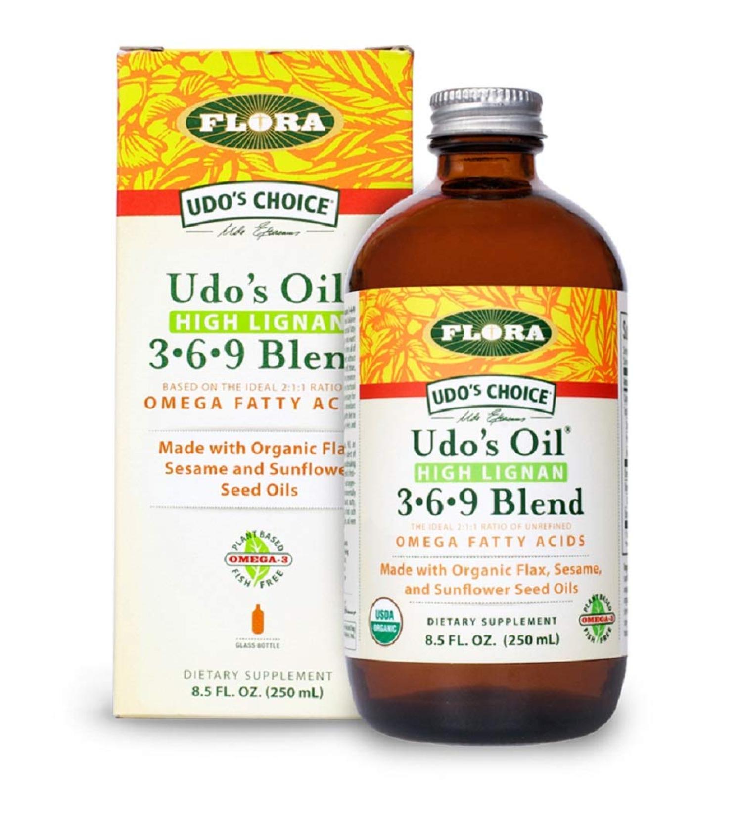 FLORA - Udo's Choice Omega 369 Oil Blend with High Lignan 8.5 Fl Oz - Buy Online on GoSupps.com