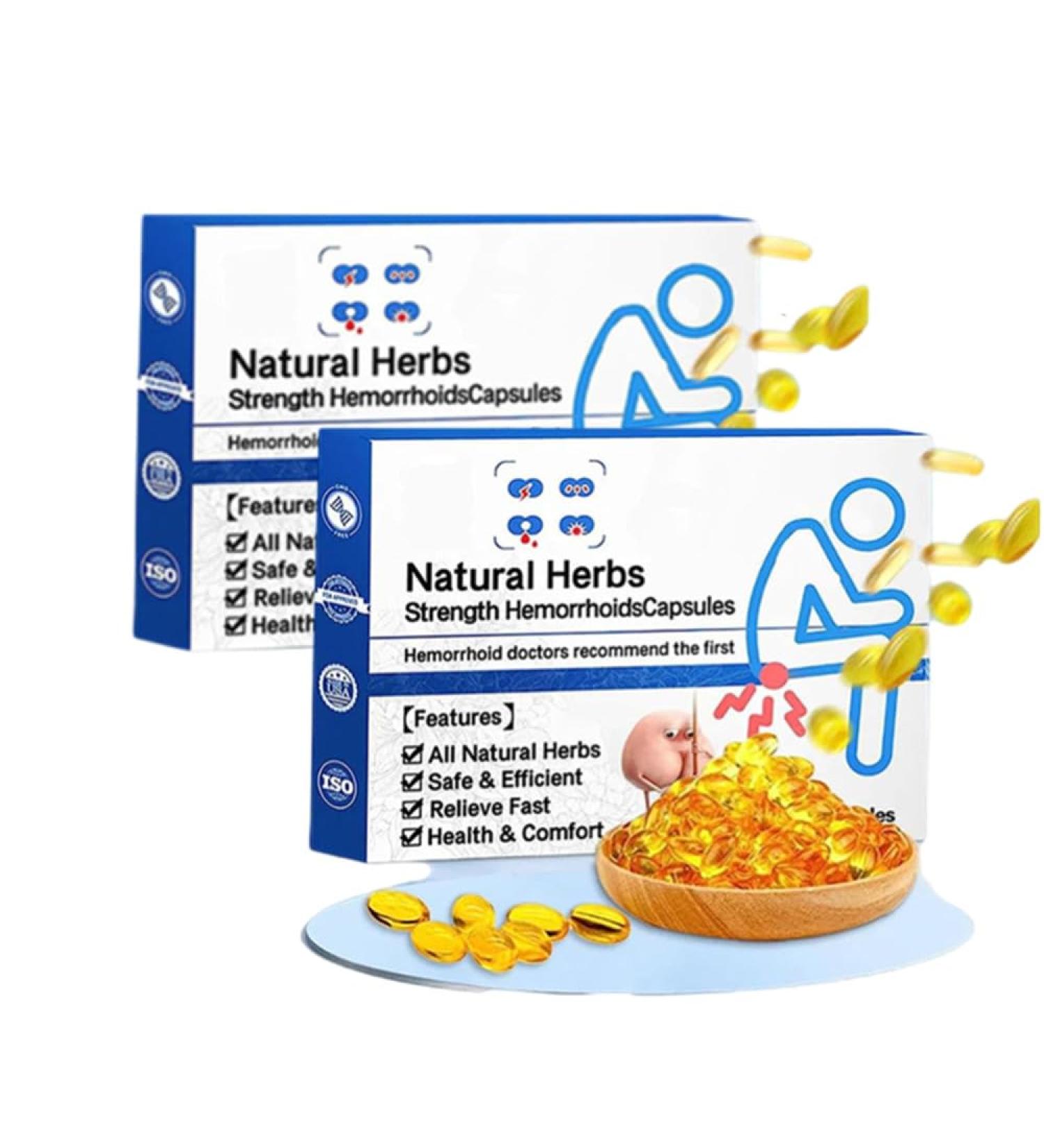 Hhkuize Heca Natural Herbal Hemorrhoid Capsules - Fast Relief (2 Box) - Buy Online on GoSupps.com
