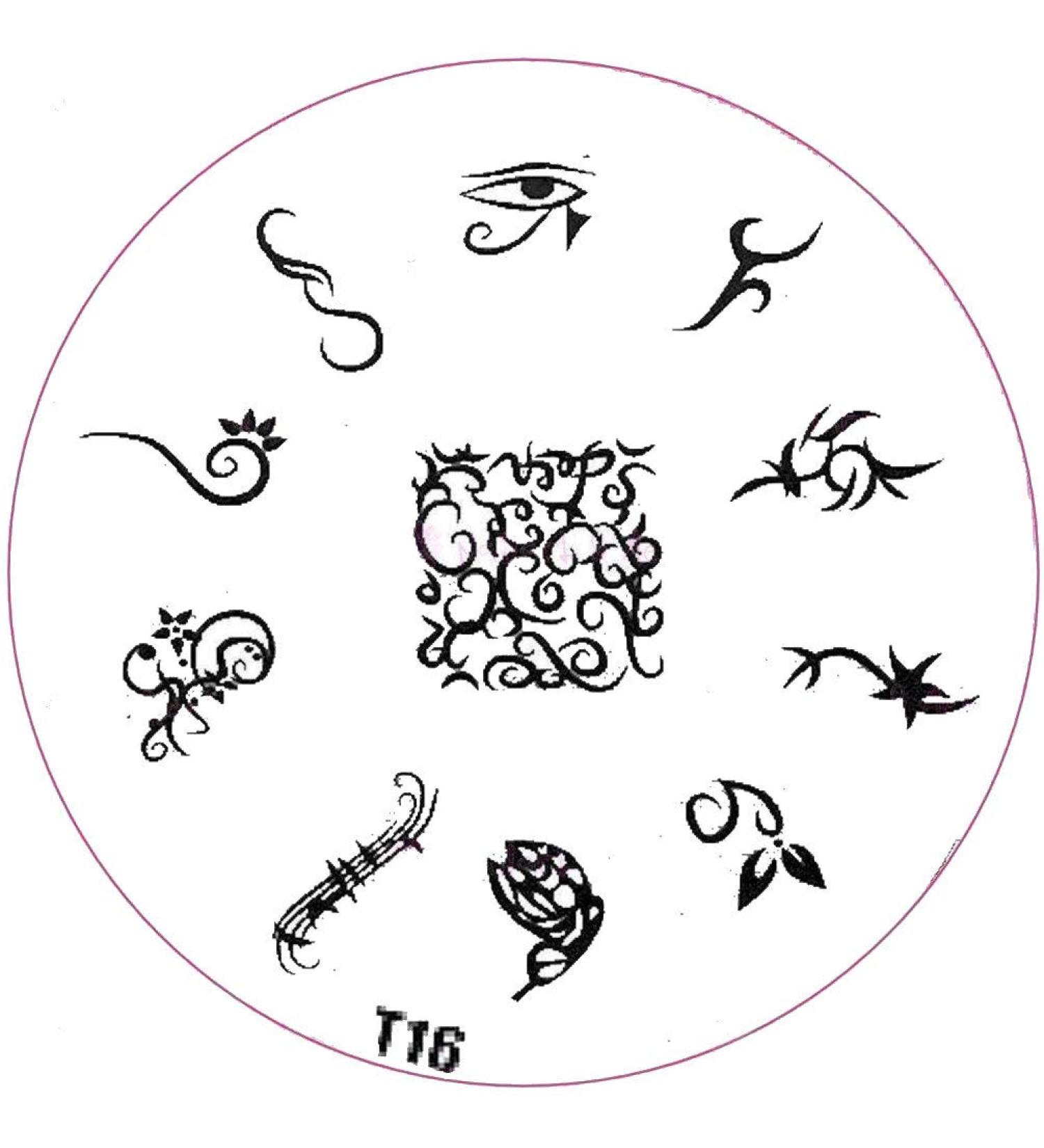 ++SPECIAL ITEM++ Stamping stencil T-series: T16 Ornaments Eye of Ra Egypt