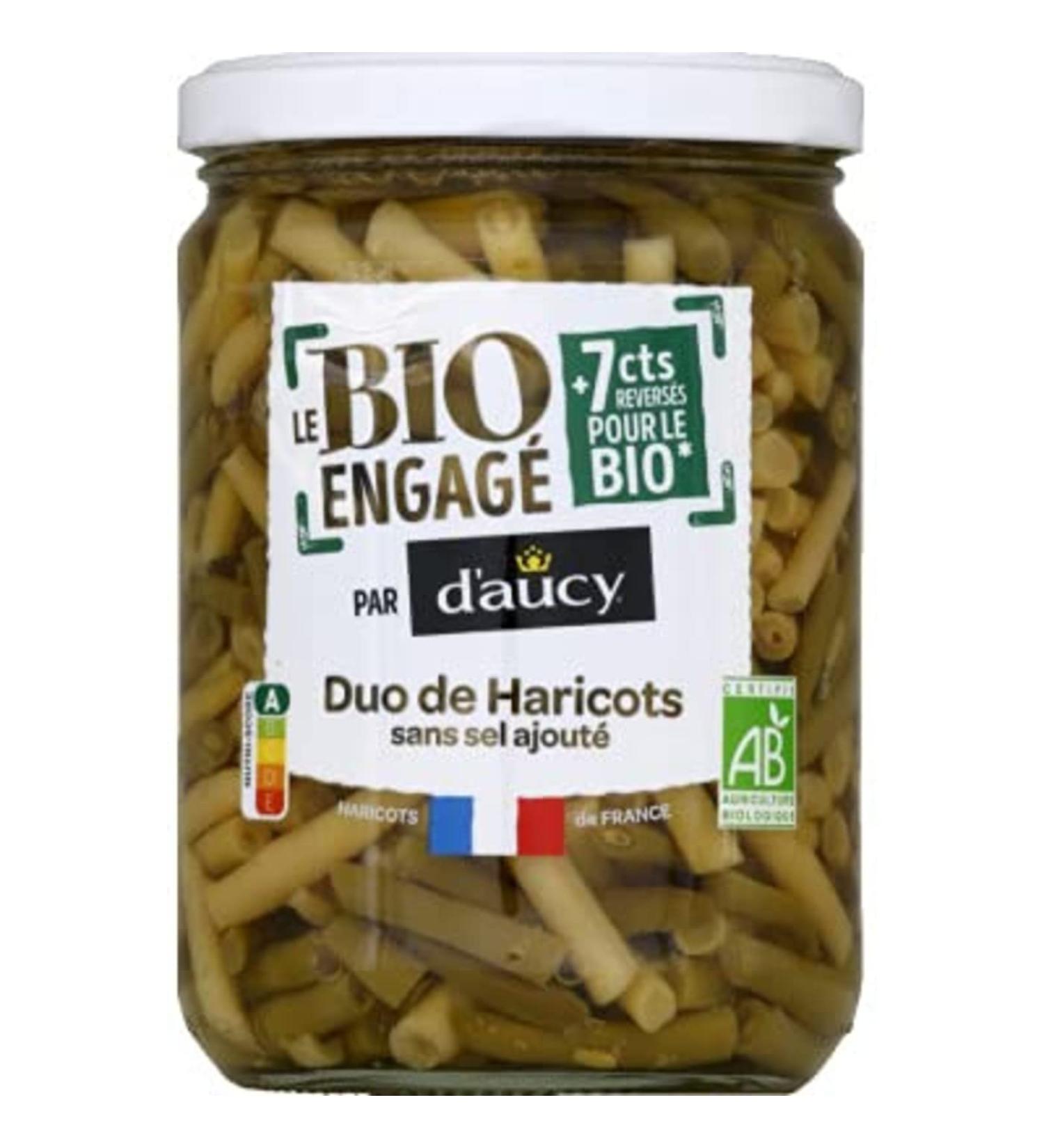 D'Aucy Duo of beans without added salt - 290g net drained jar