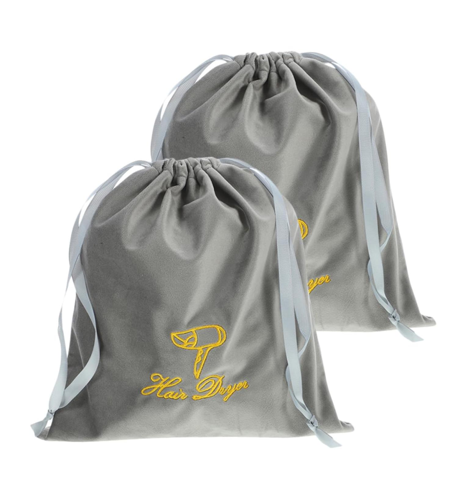 PAMINGONO 2pcs Fabric Hair Dryer Drawstring Bags Grey Hair Dryer Bags Drawstring Hair Dryer Bags 25.00X22.00X0.50CM - Buy Online on GoSupps.com