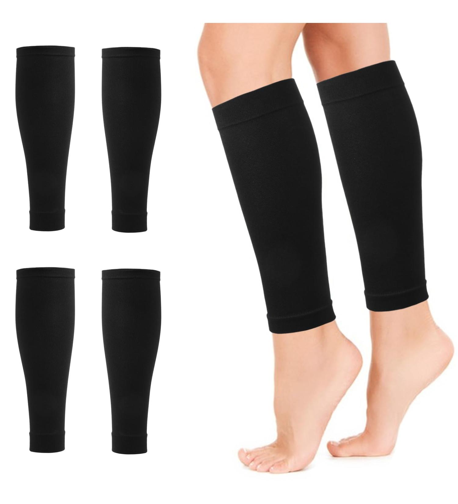4Packs Calf Compression Sleeves Replacement for Men & Women Compression Stockings with Medical Gradient Compression 20-30mmHg Footless Compression Calf Socks for Shin Splint Varicose Vein Size L - Buy Online on GoSupps.com