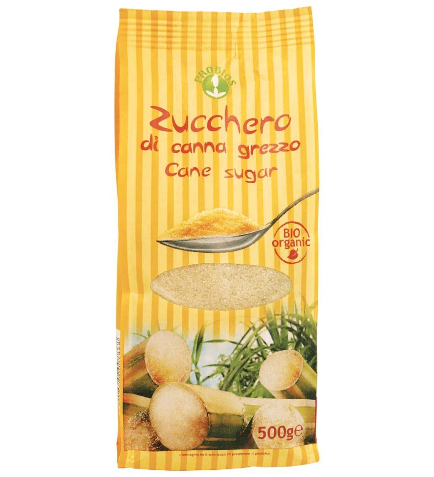 Probios - Cane sugar. Zucchero di Canna, Pack of 6 x 500 g