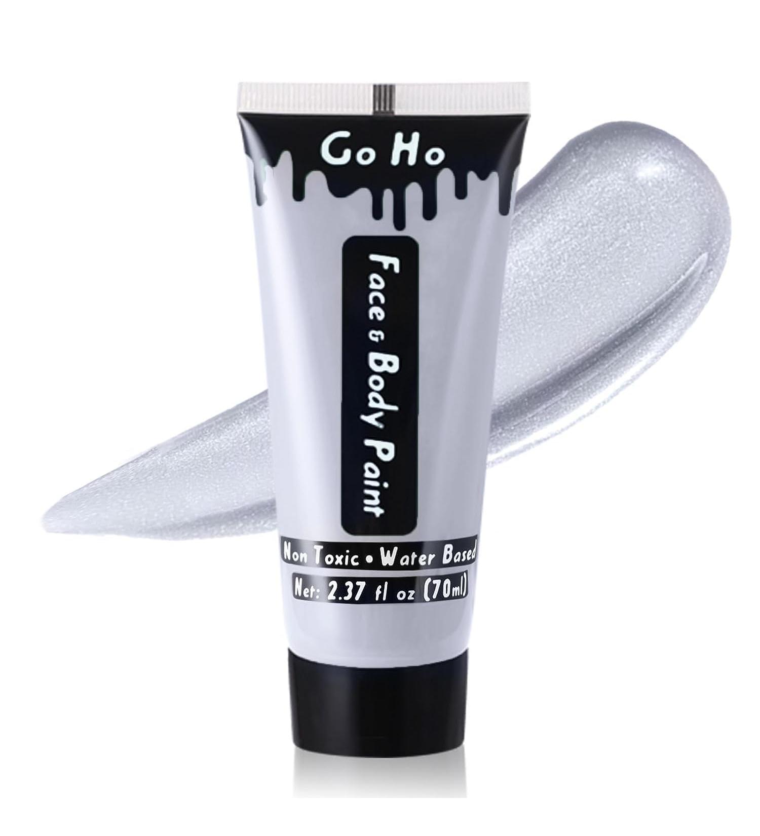 Go Ho Pearl Silver Face Body Paint 2.37 oz - Water Based Cream for SFX Cosplay & Halloween Makeup - Buy Online on GoSupps.com