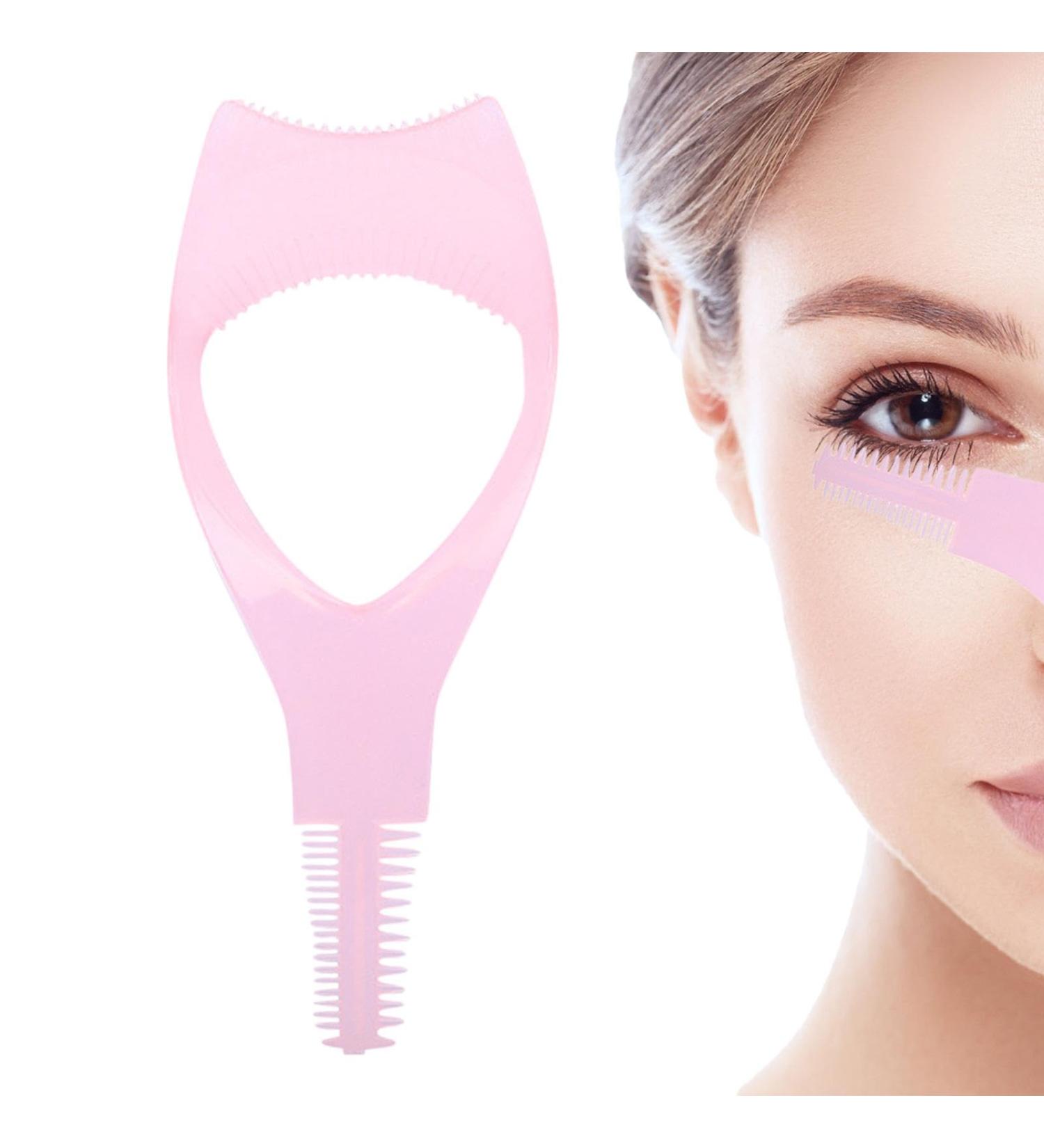 Eyelash Brush Tools - Makeup Eyelash Tool Mascara Shield | 3in1 Eyelash Tool Mascara Shield | Lash Applicator Tool | Mascara Voluminous | Makeup Accessories Mascara Guard Applicator for Women Girls Pink - Buy Online on GoSupps.com