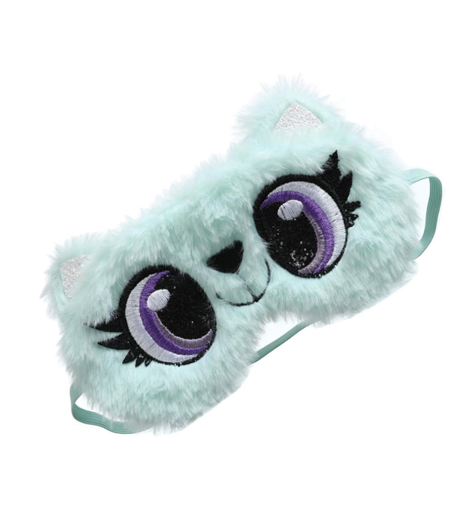 Homoyoyo Cache- il De Sommeil Peluche Portable Masque Pour Dormir Avec Grands Yeux Amusants Protection Pour Yeux Vert - Buy Online on GoSupps.com
