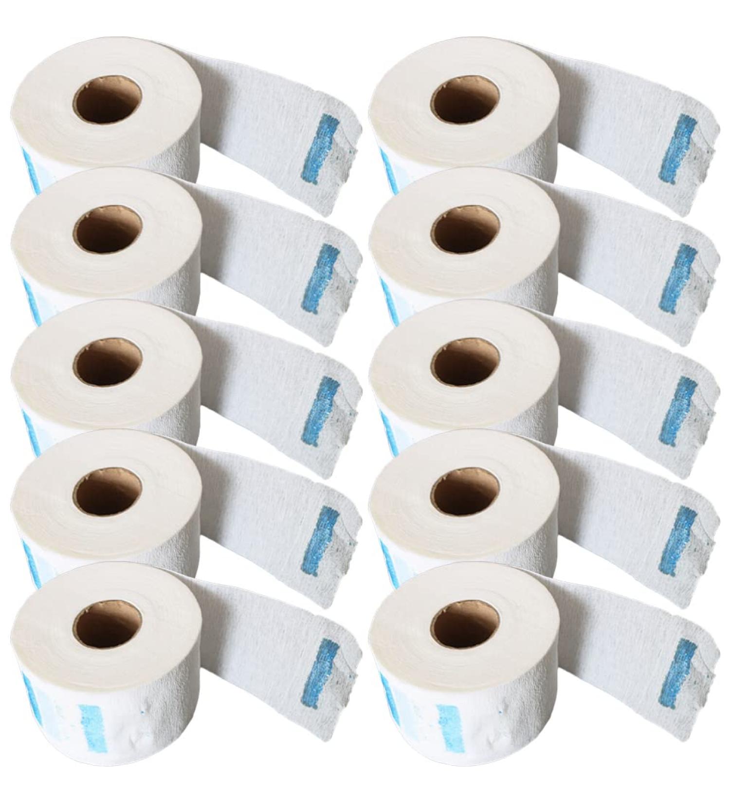 FOMIYES 10 Rolls Scarf Neck Paper Disposable Flexible Neck Strips Salon Neck Band Neck Protection Papers Collar Paper for Hair Cutting Neck Tape Stretchy White Elastic Roll Paper - Buy Online on GoSupps.com