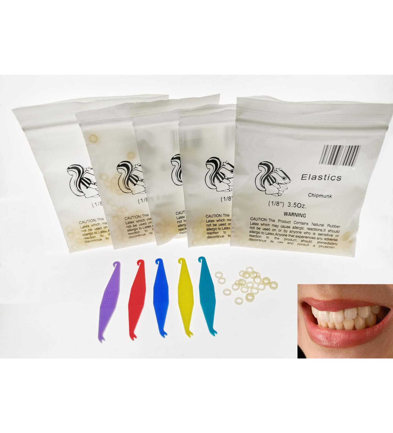 Buy 500 Pcs Amber 3.5OZ Elastic Rubber Bands - Medium Force Dental Orthodontic Latex Bands for Dreadlocks & Braids + 5 Free Placers - International Shipping Available - Buy Online on GoSupps.com