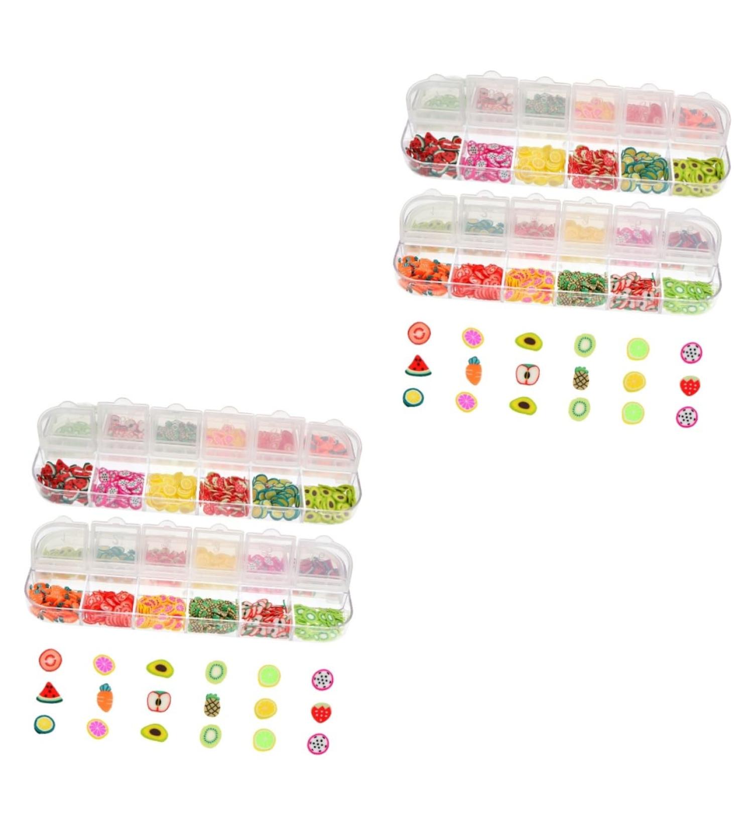 Housoutil 4 Boxes 12 Clay Nail Art Slices Flower Nail Decor Fruit Stickers Nail Art Polymer Slices Watermelon Nail Art Slices Nail Slices Fruit Stickers for Nails Manual 3d 0.5X0.5CMx2pcs Assorted Colorx2pcs - Buy Online on GoSupps.com