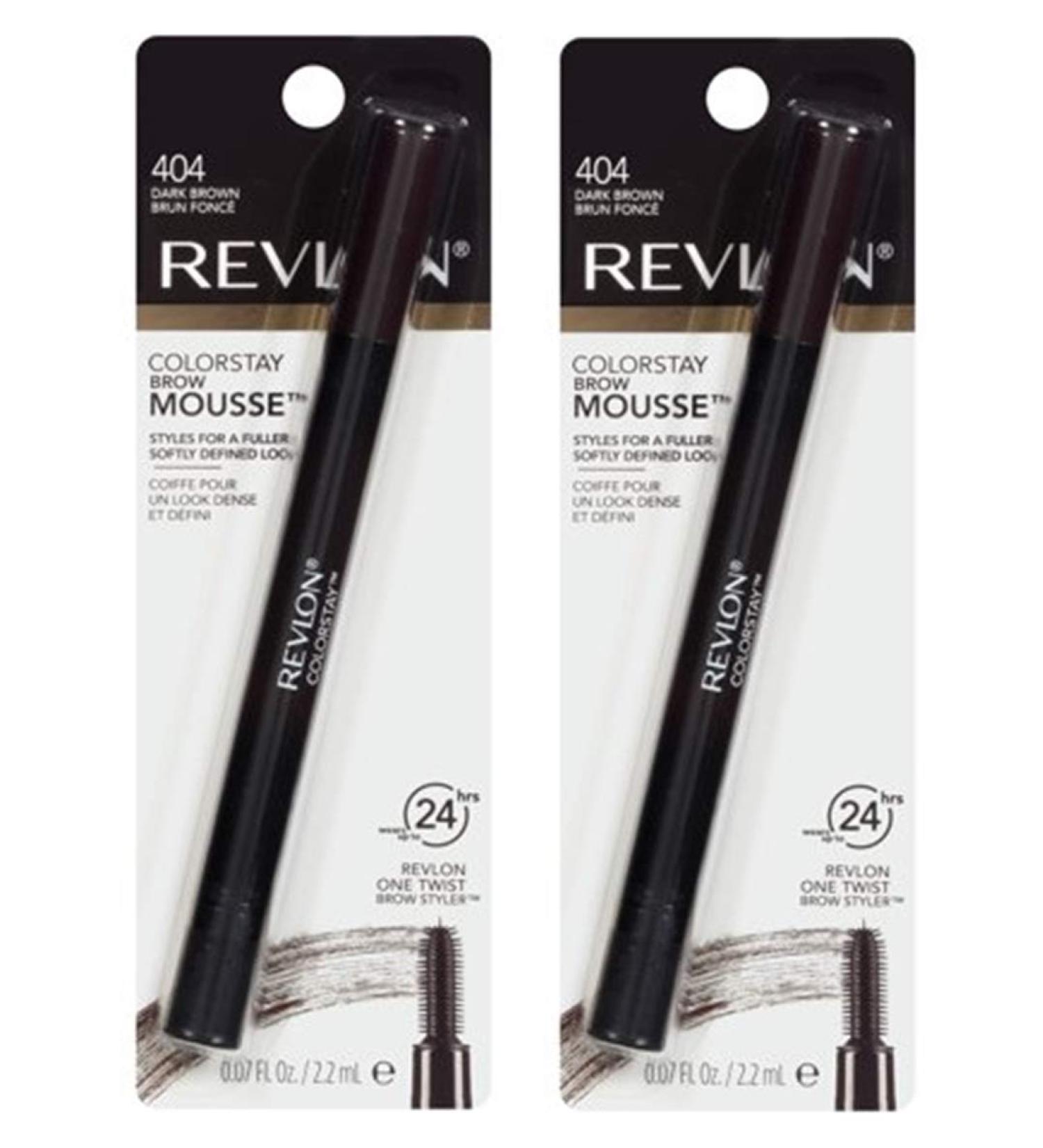 Pack of 2 Revlon Colorstay Brow Mousse Dark Brown (404)