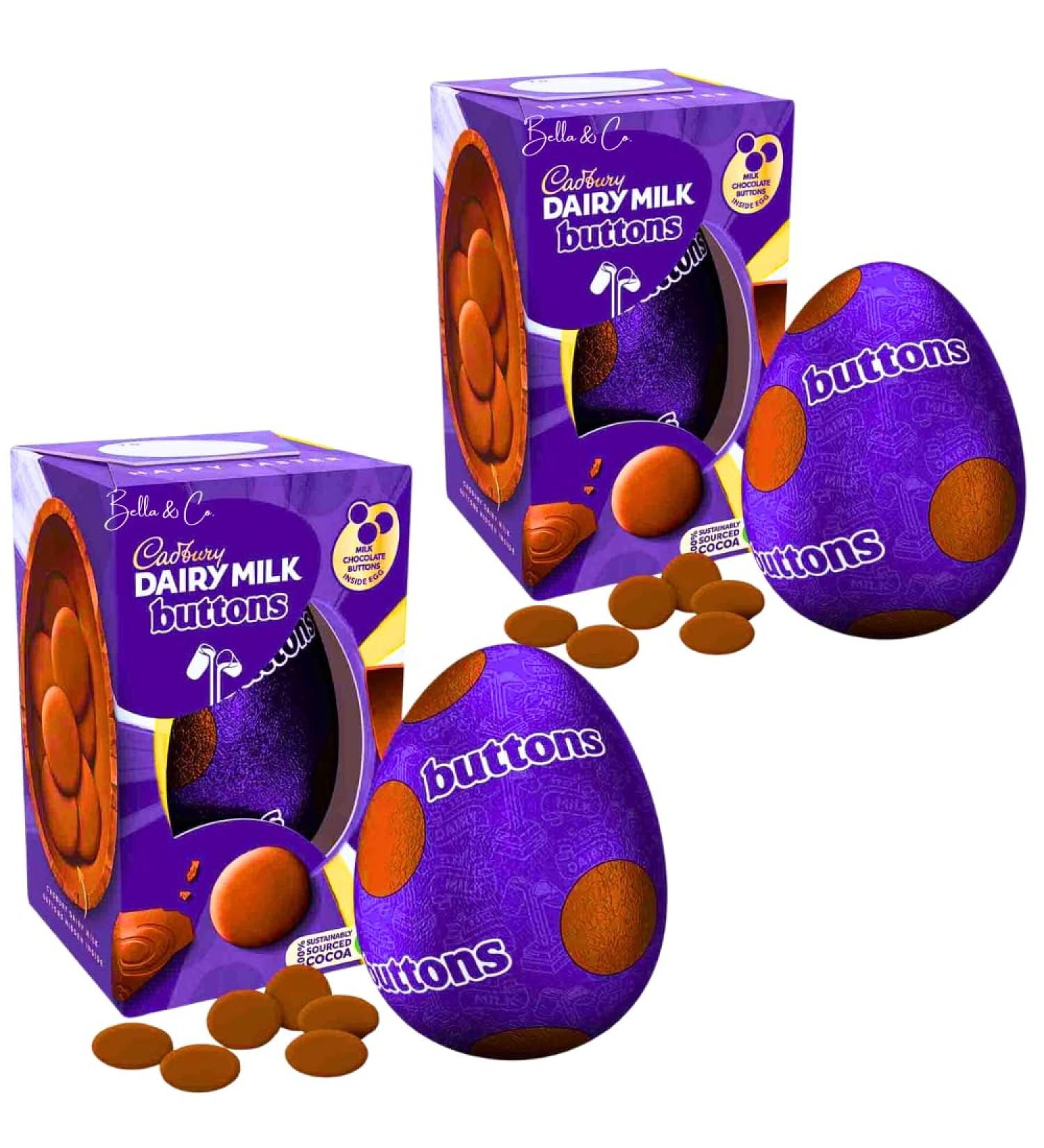 2x Dairy Milk Buttons Chocolate Easter Eggs | Easter Eggs For Kids | Perfect for Easter Gift | Perfect for Egg Hunt | Chocolate Gifts | Chocolate Easter Egg 2024 | Easter Party | 98g - Buy Online on GoSupps.com