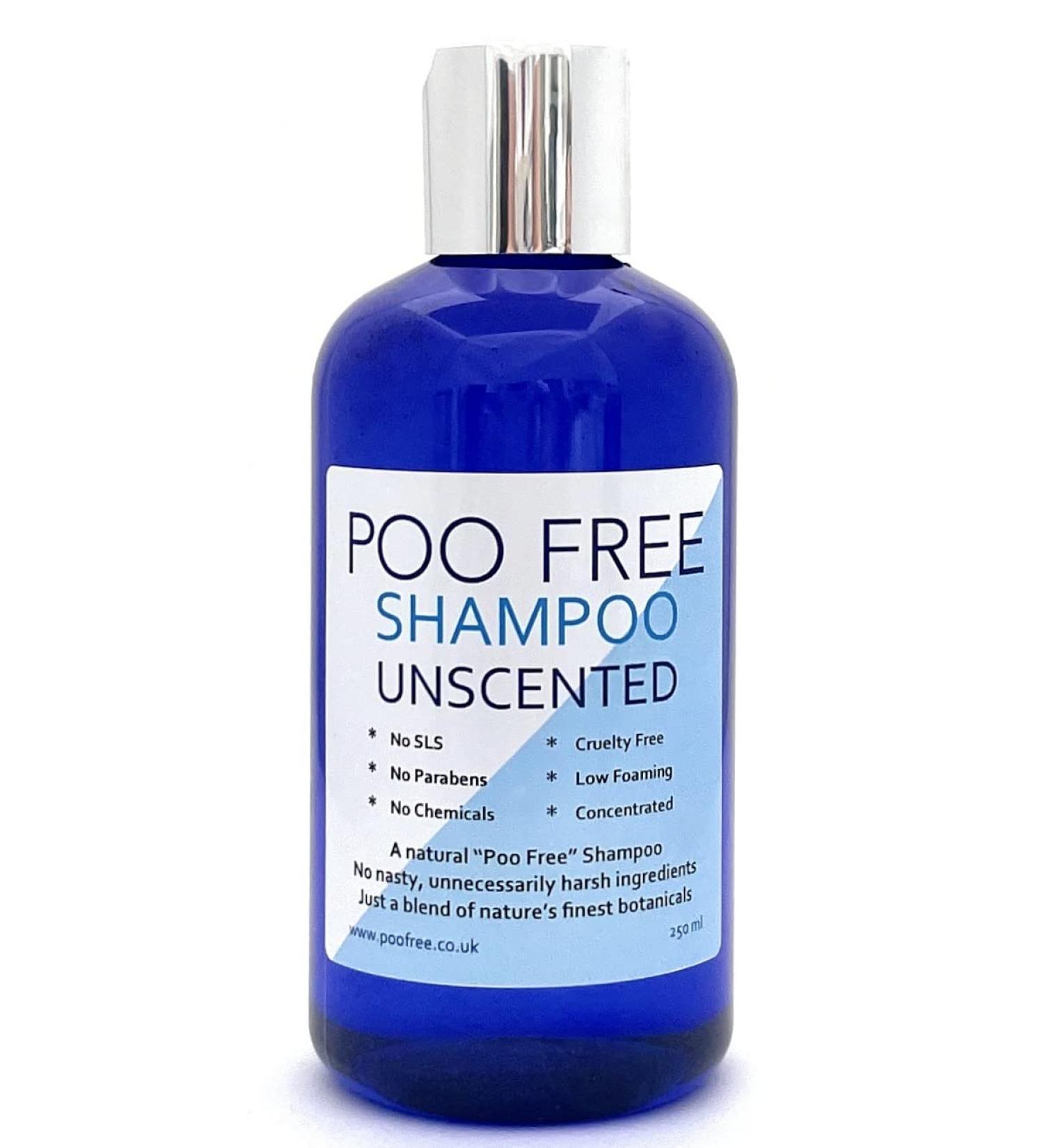 99% POO FREE Natural - SHAMPOO - Fragrance Free - 250 ml. Sulfate Free Paraben Free Silicone Free. Concentrated Low Foam with Easy Rinse. pH Balanced Gentle Suitable for Sensitive Skin. - Buy Online on GoSupps.com