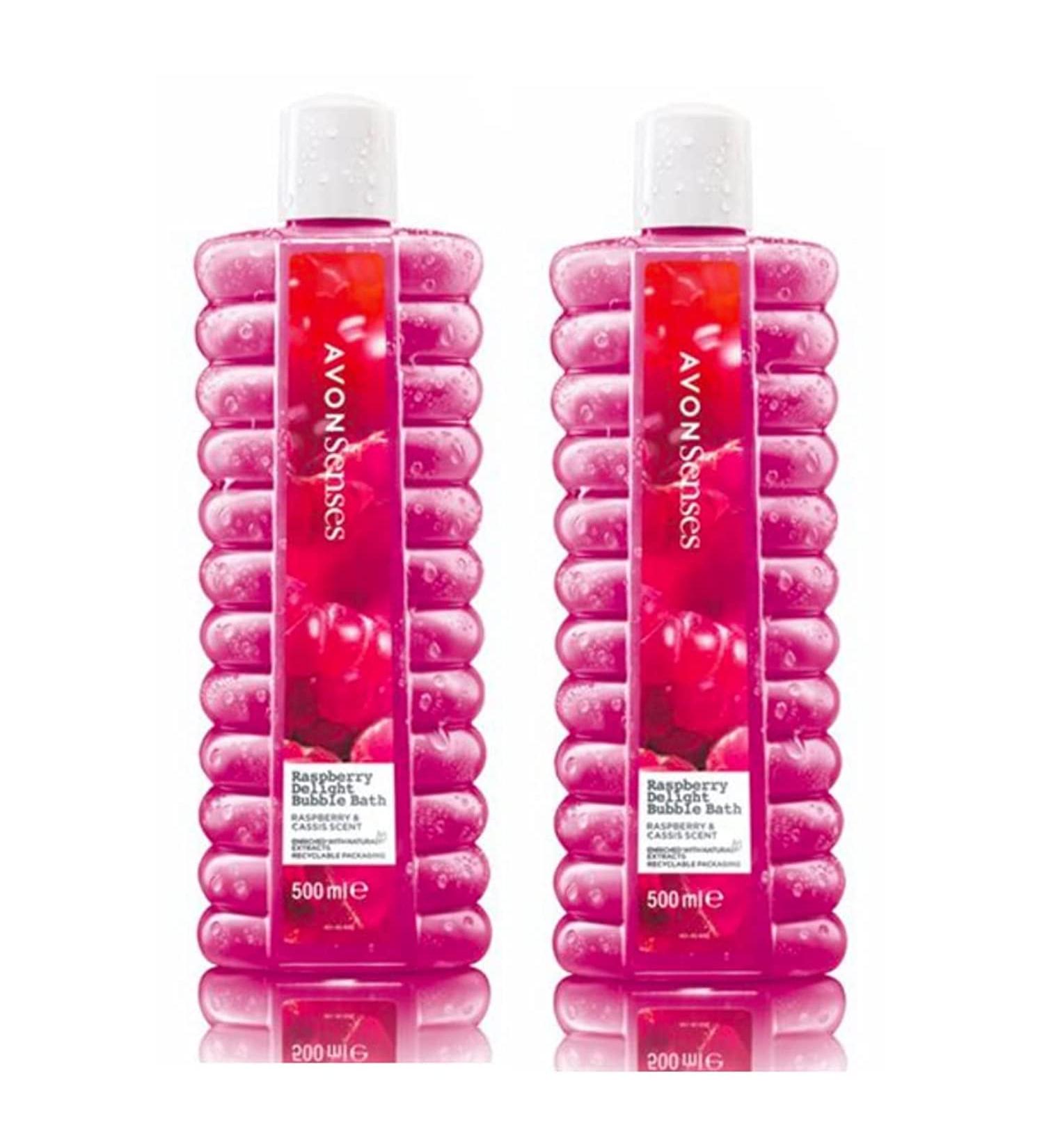 Avon Bubble Bath | Senses Raspberry Delight Bubble Bath - 500ml - Pack of 2 - Buy Online on GoSupps.com