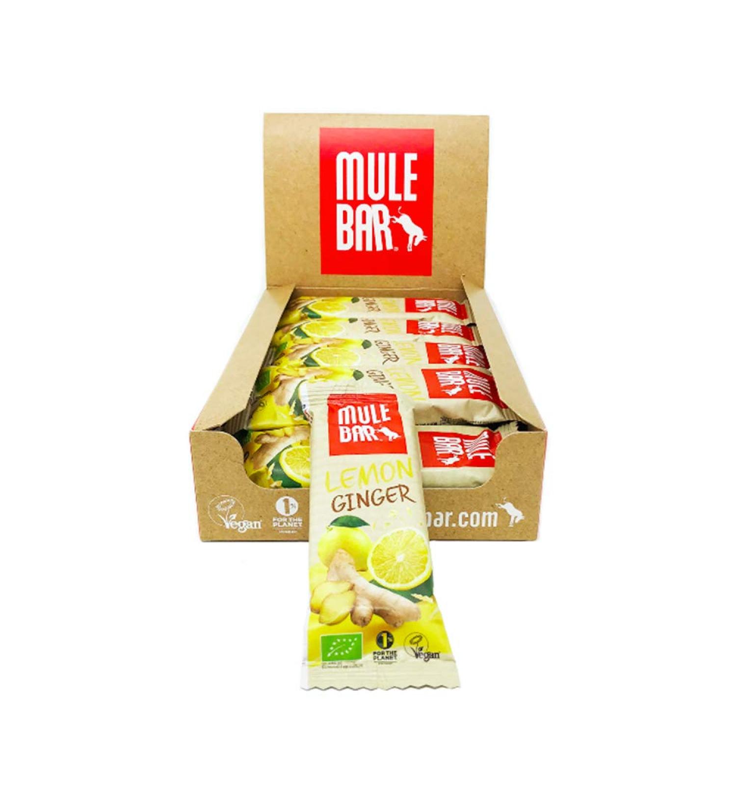 Mulebar 15 energy bars Sport Bio and Vegan Flavor lemon ginger 40 g LemonGingerGuarana - Buy Online on GoSupps.com