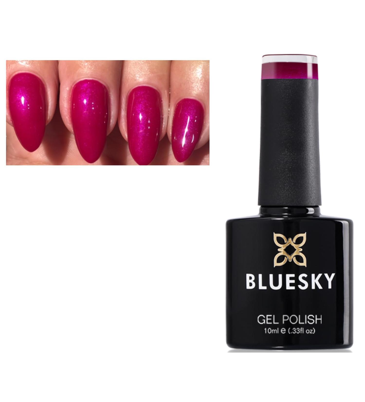 Bluesky Nail Gel Polish PINK CERISE lilac shimmer A33 UV LED Soak Off 10ml - Buy Online on GoSupps.com