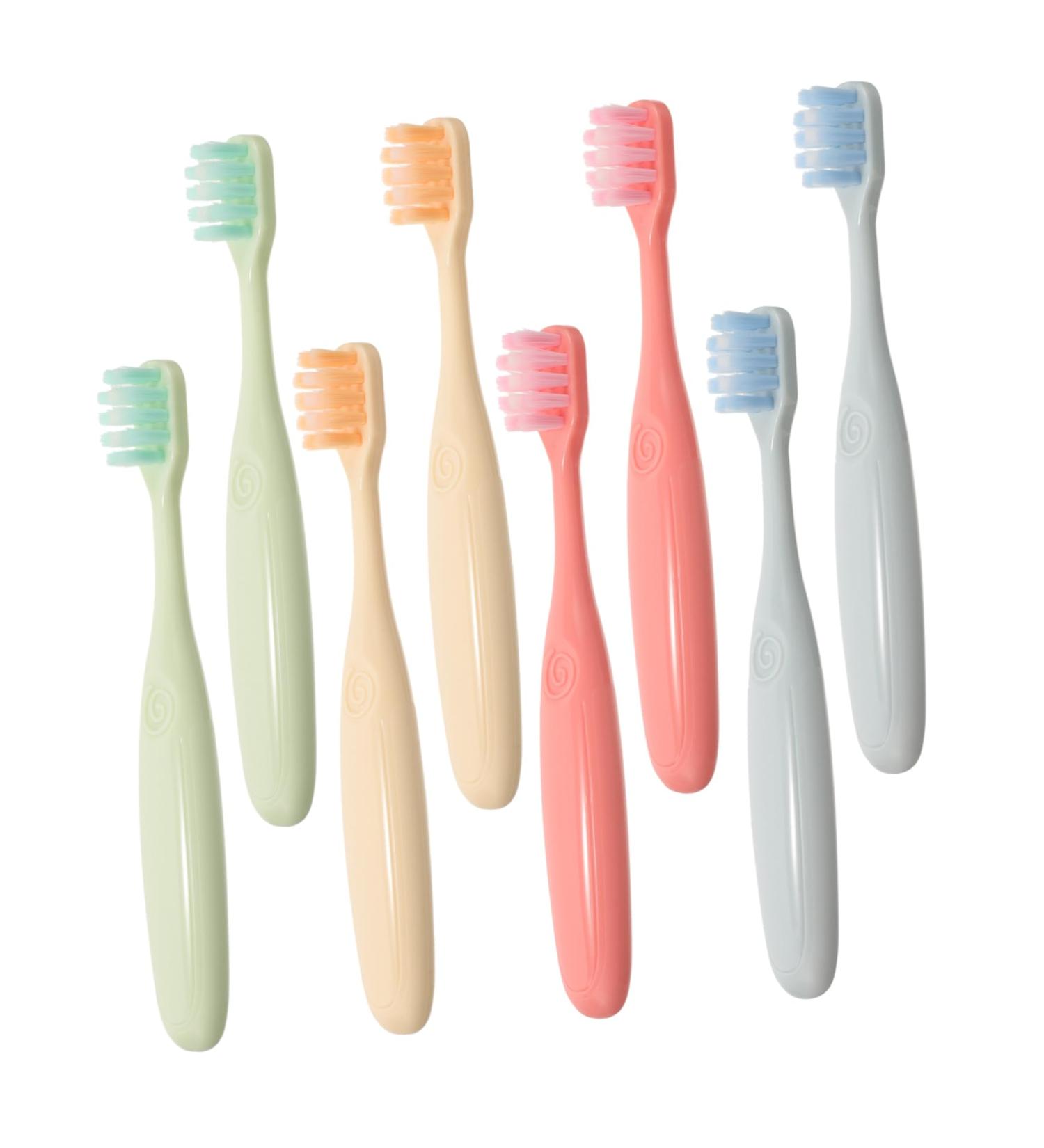 Minkissy 8-Piece Soft Bristle Travel Toothbrush Set for Toddlers | Gentle Manual Toothbrush with Creative Bite Ring | Ideal for Newborns - Buy Online on GoSupps.com