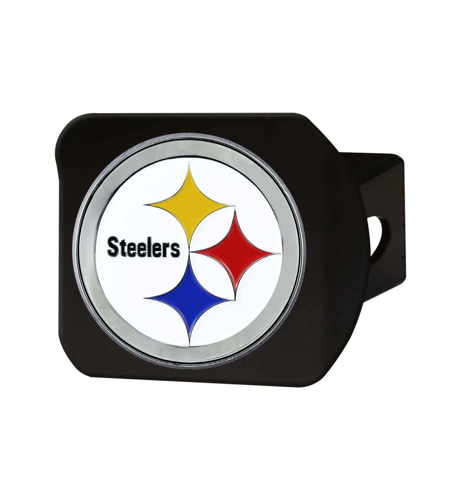 FanMats Pittsburgh Steelers Black Metal Hitch Cover - 3D Color Emblem - Buy Online on GoSupps.com