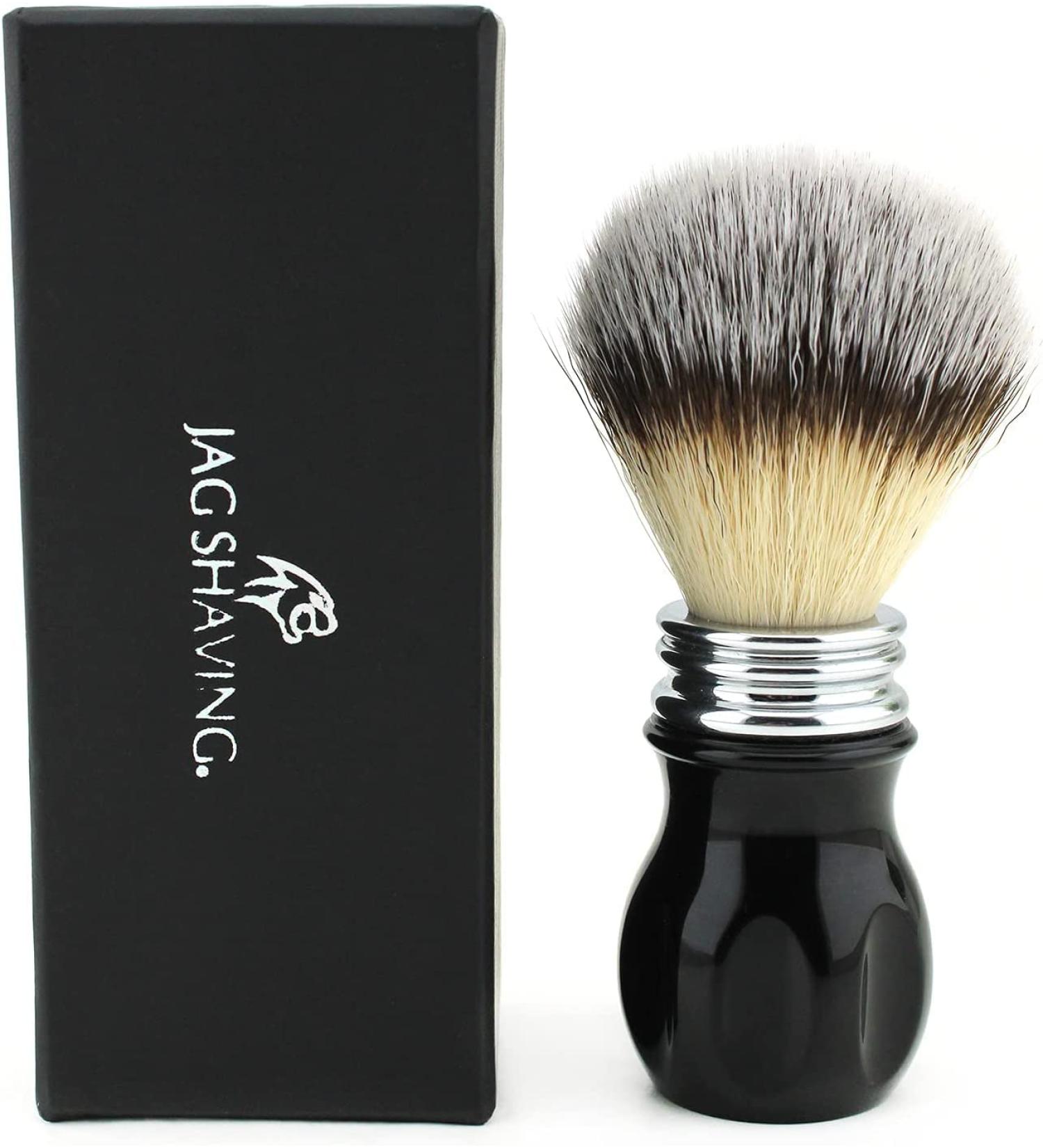 Buy Synthetic Hair Shaving Brush for Men | Ergonomic Wooden Handle - Jag Shaving - Buy Online on GoSupps.com