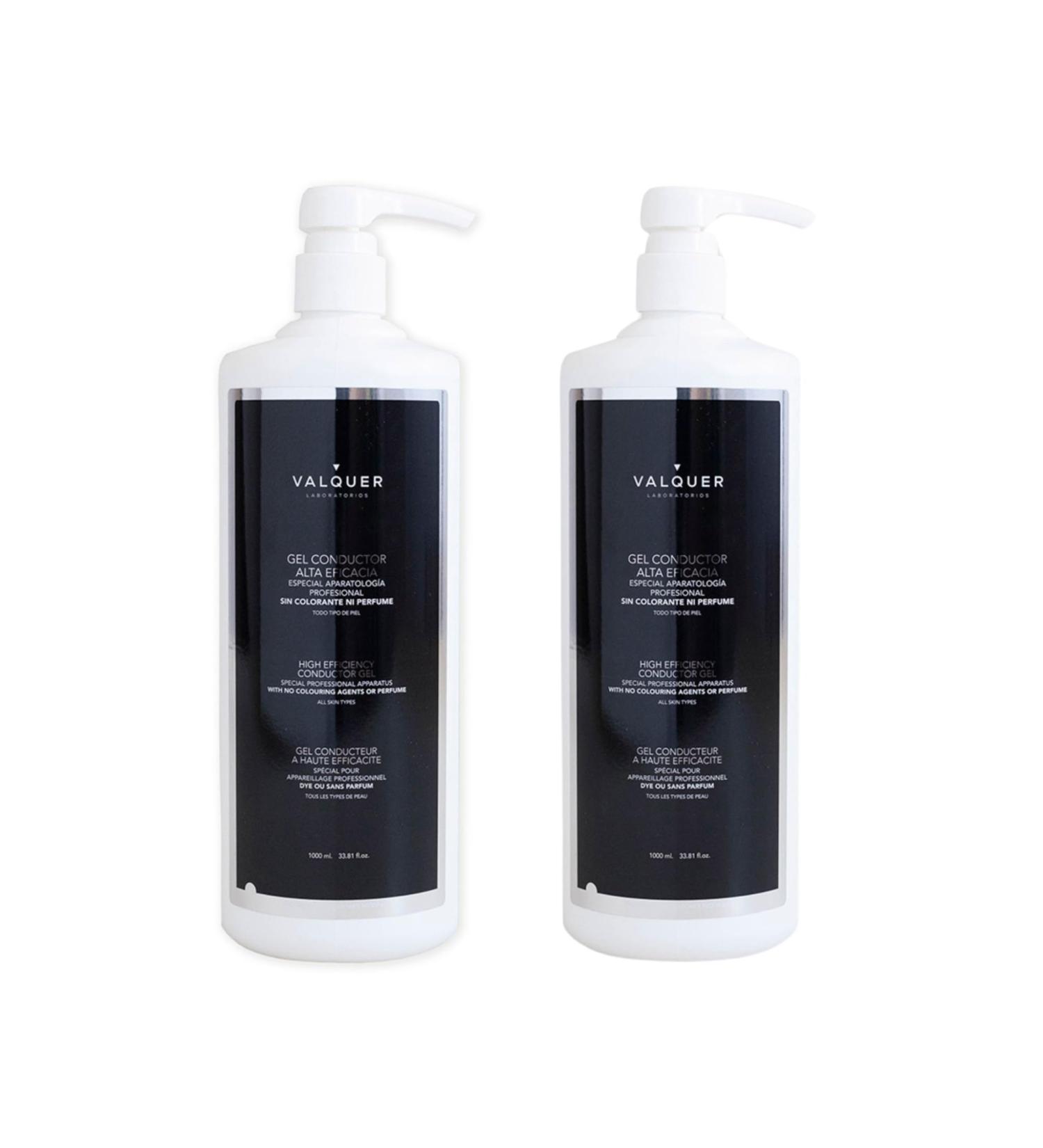 Valquer Pack of 2 bottles of 1 l of conductive gel for the body and face for professional devices (ultrasound gel  - Buy Online on GoSupps.com