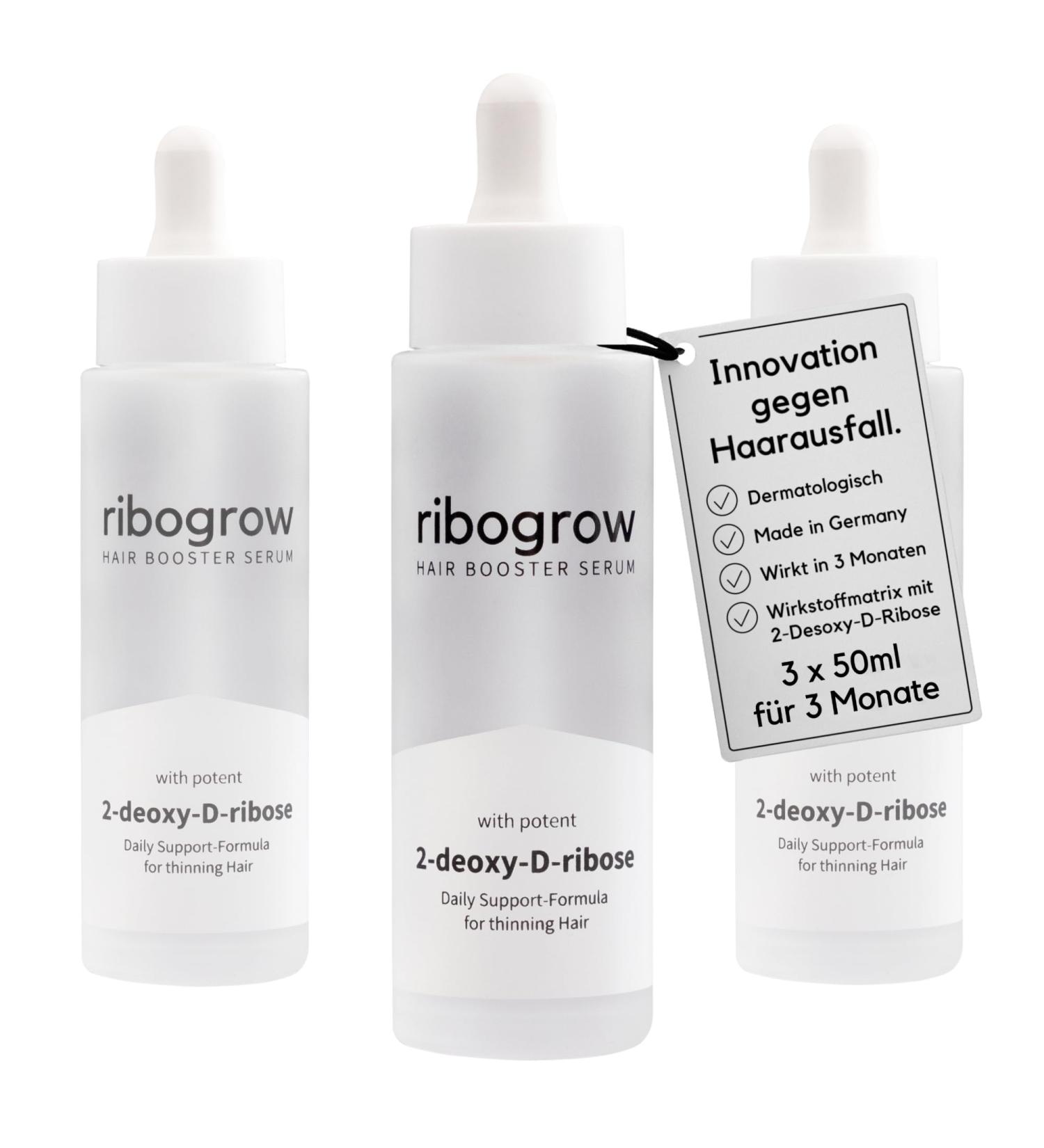 Hair Booster S rum avec 2-Desoxy-D-ribose - Pack de 3 mois - 3 pipettes de 50 ml 50 ml (Lot de 3) Kit de 3 mois - Buy Online on GoSupps.com