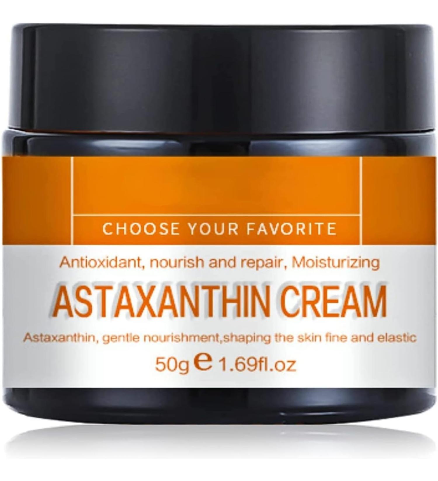 Grospe Astaxanthin Face Cream Anti Aging Moisturizing Quick Absorption Moisturizing Antioxidant Facial Cream Reduce Wrinkles Shrink Pores Skin Care 50g - Buy Online on GoSupps.com